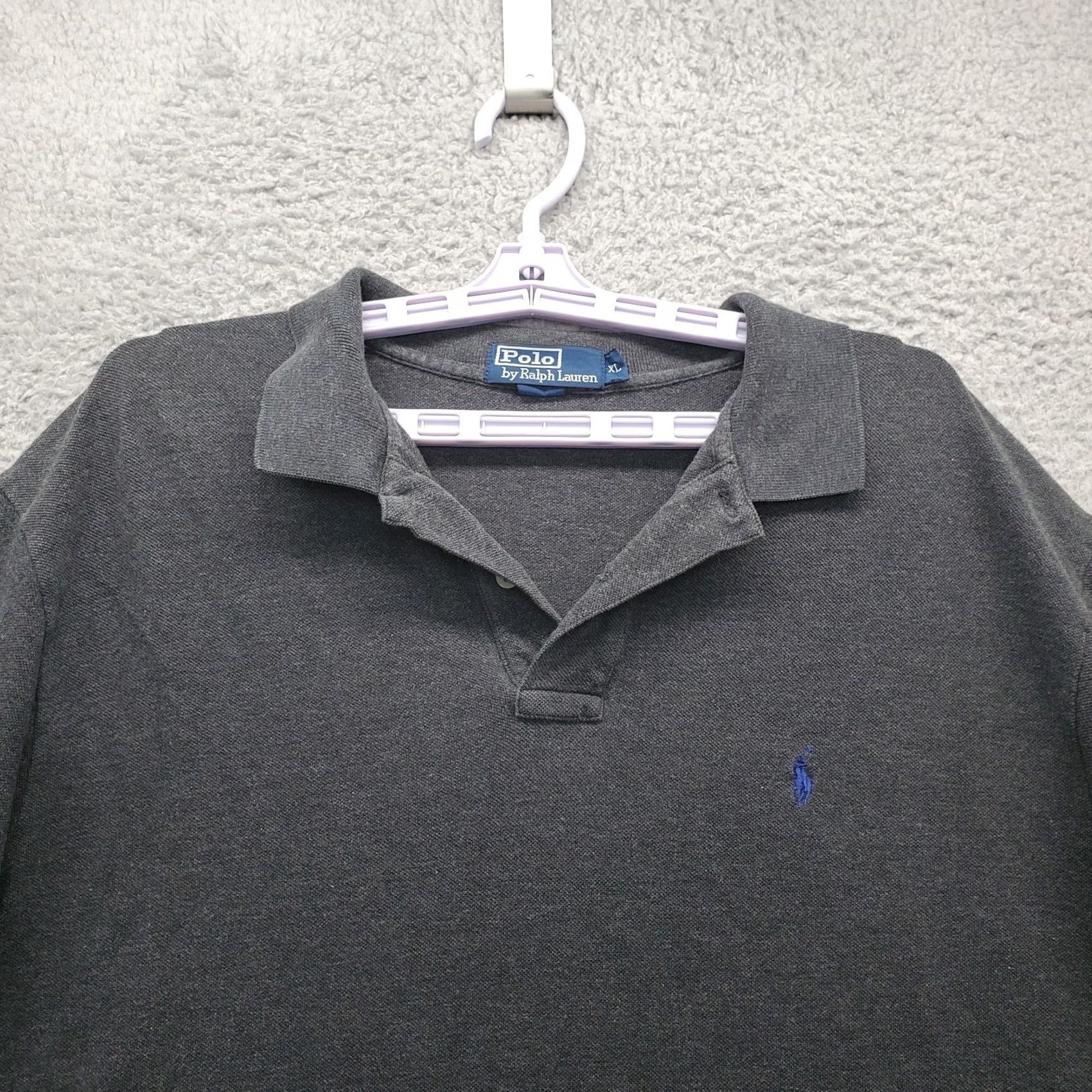 Polo Ralph Lauren VTG Polo Ralph Lauren Polo Shirt Womens XL Gray Pony Logo High Low Slit Popover Size XL / US 12-14 / IT 48-50 - 7 Thumbnail