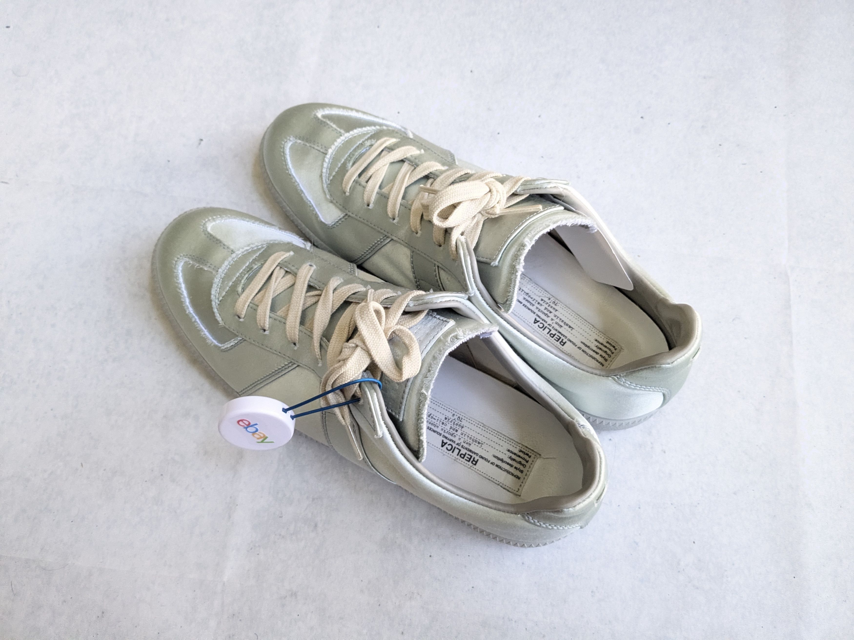 Maison Margiela Maison Margiela GAT Replica Blue Satin 9 42 Low Leather Size US 9 / EU 42 - 13 Thumbnail