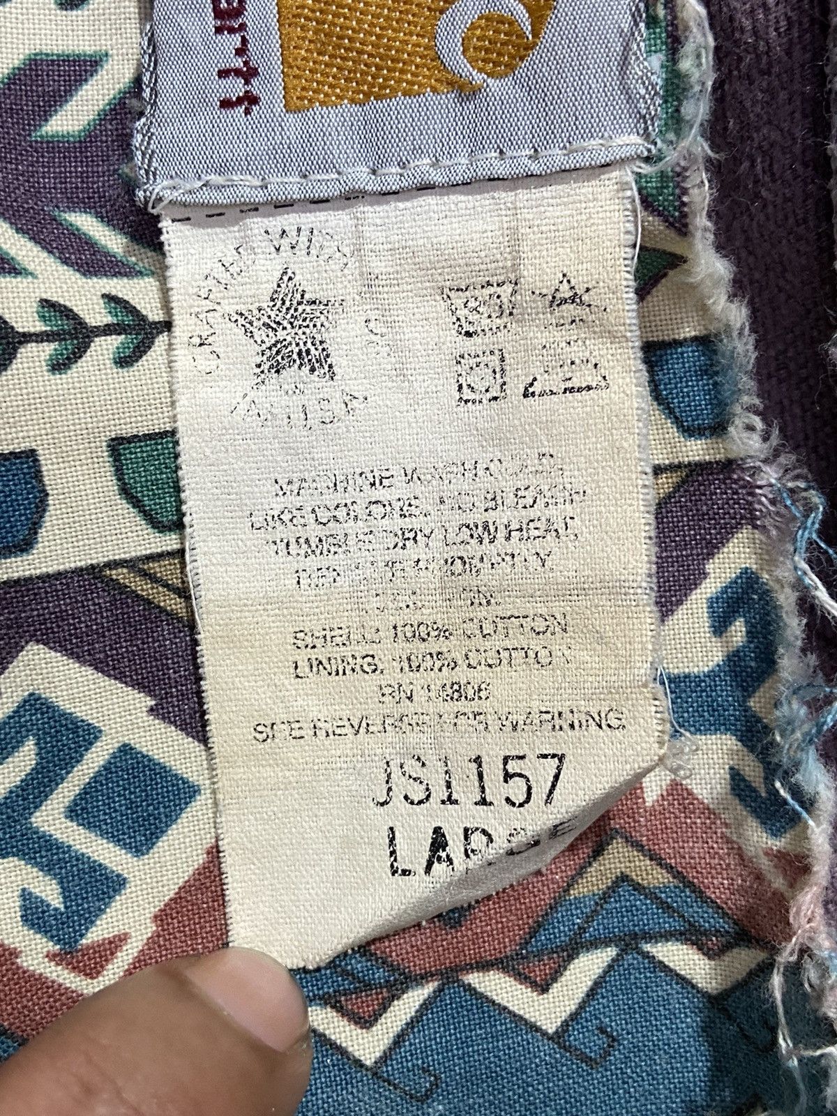 Carhartt [Rare] 1990s Carhartt Damson Western Aztec Santa Fe Jacket Size US M / EU 48-50 / 2 - 12 Thumbnail