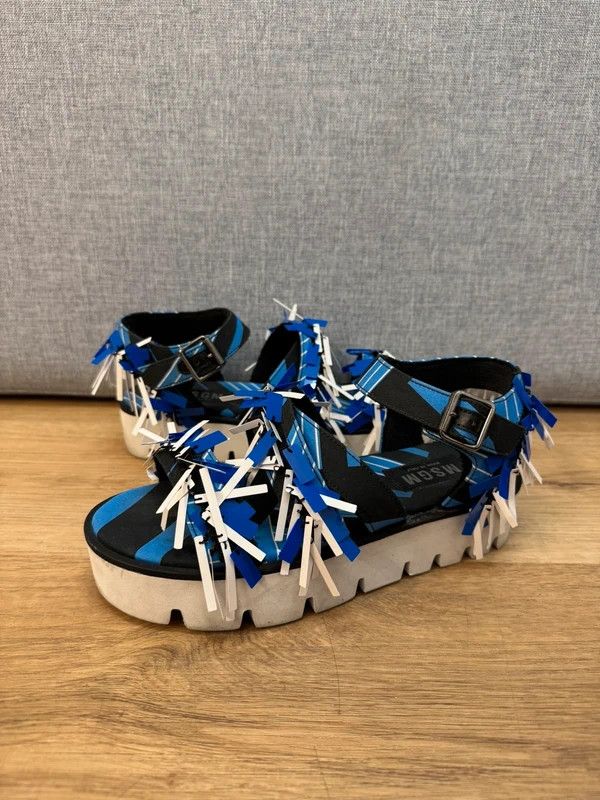 MSGM MSGM Italy Creative sandals with straps platform 38 Size US 8 / IT 38 - 1 Thumbnail