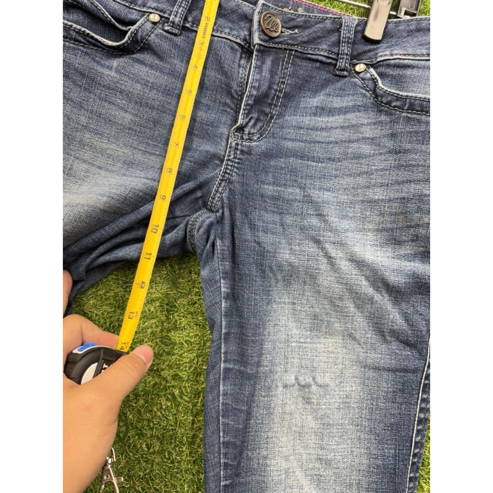 Wrangler VINTAGE Wrangler Boot Cut Jeans Womens 7/8x34 Mid Rise Medium Wash Denim Stretch Size 28" / US 6 / IT 42 - 5 Thumbnail
