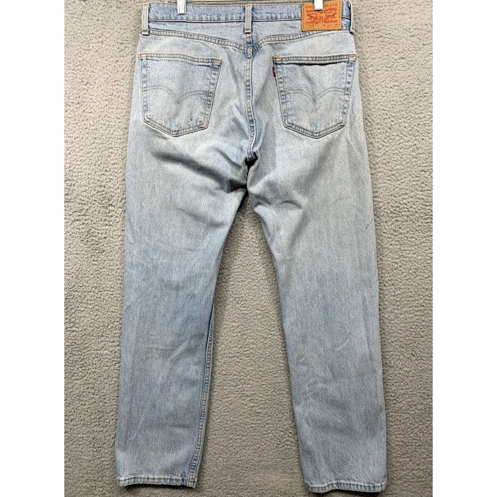 Levi's Levi's 505 Jeans Men 34x30 Straight 5-Pocket Rivets LOGO Red Tab Light Blue Cotton & Elastane Regular Denim Vintage No Size US 34 / EU 50 - 4 Thumbnail