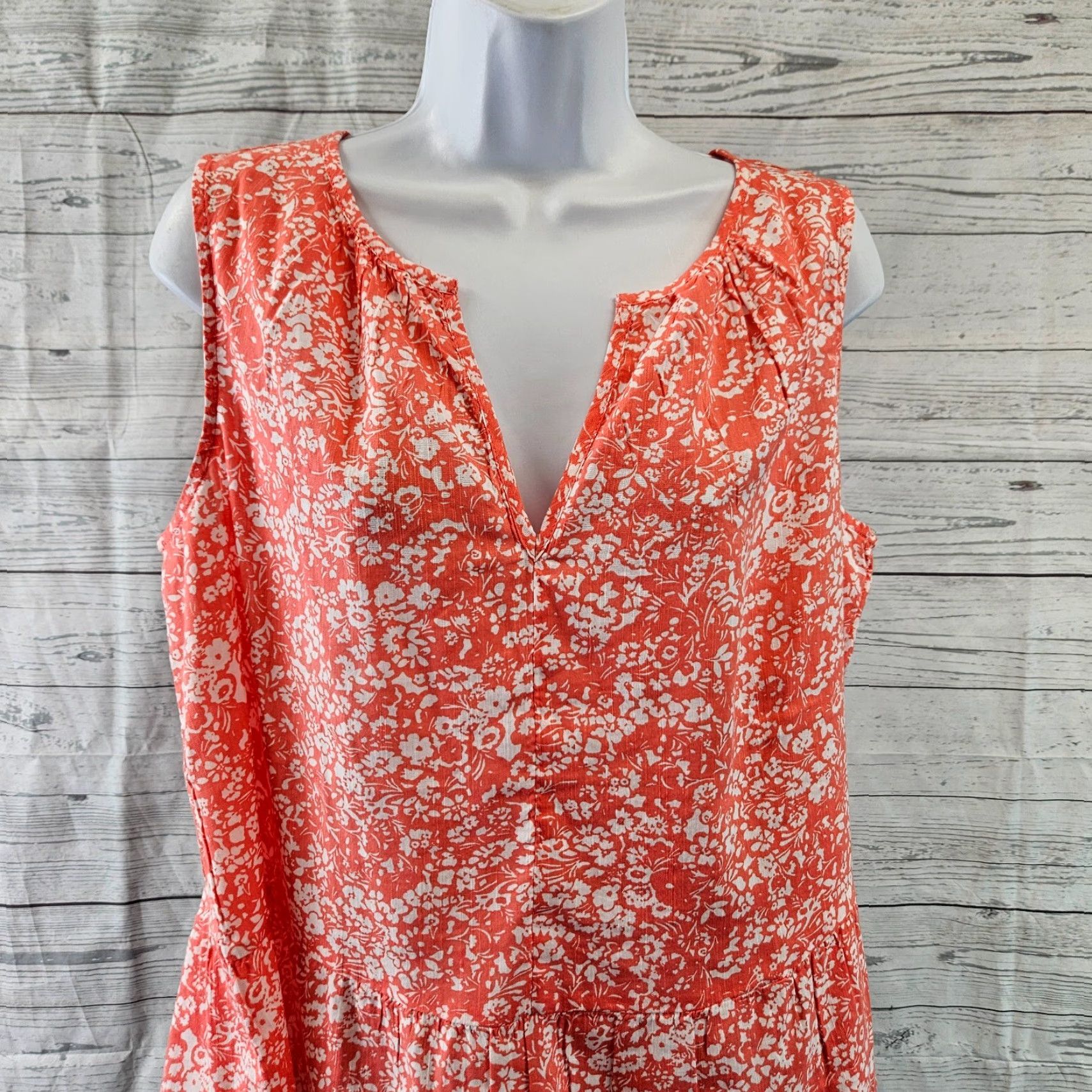 Gap Gap Womens Top Blouse Sleeveless Pink White Floral Cotton Blend M Size M / US 6-8 / IT 42-44 - 2 Thumbnail