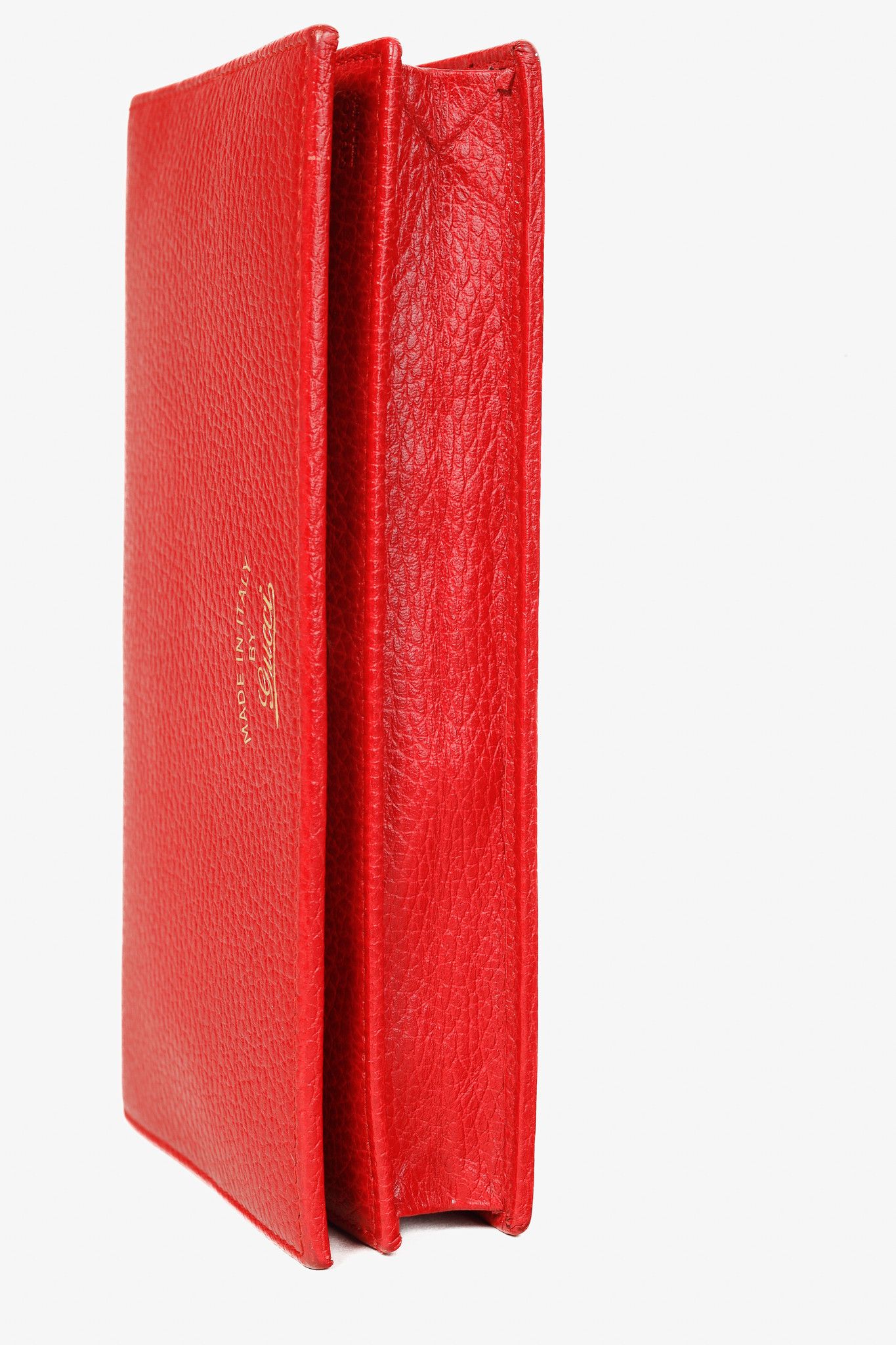 Gucci Gucci Swing Red Pebbled Leather Wallet Crossbody Size ONE SIZE - 5 Thumbnail