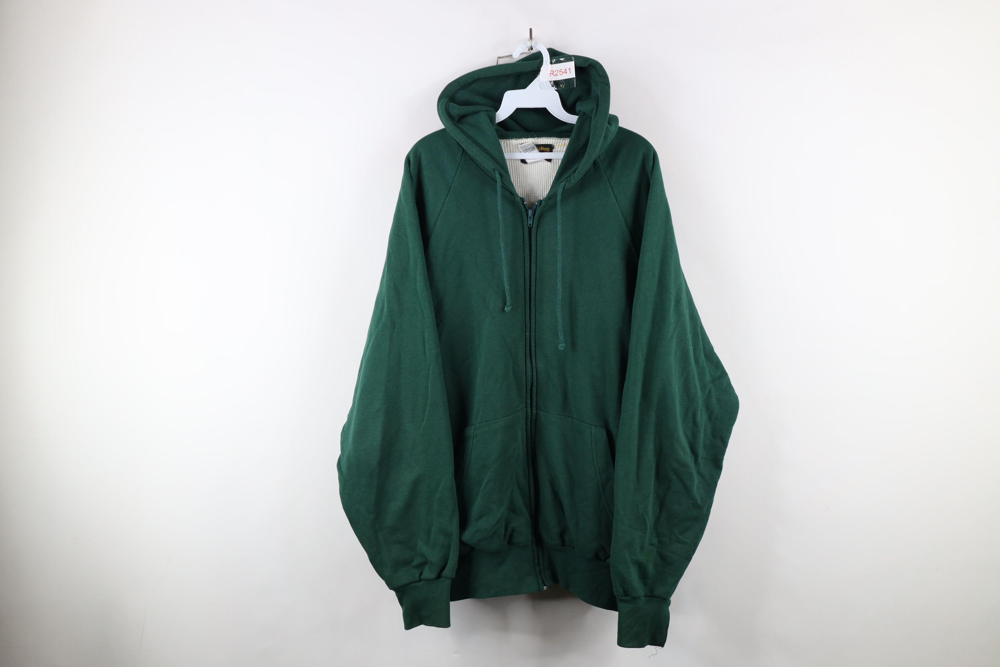 Vintage Vintage 90s Streetwear Thermal Waffle Knit Lined Hoodie Size US XXL / EU 58 / 5 - 1 Thumbnail