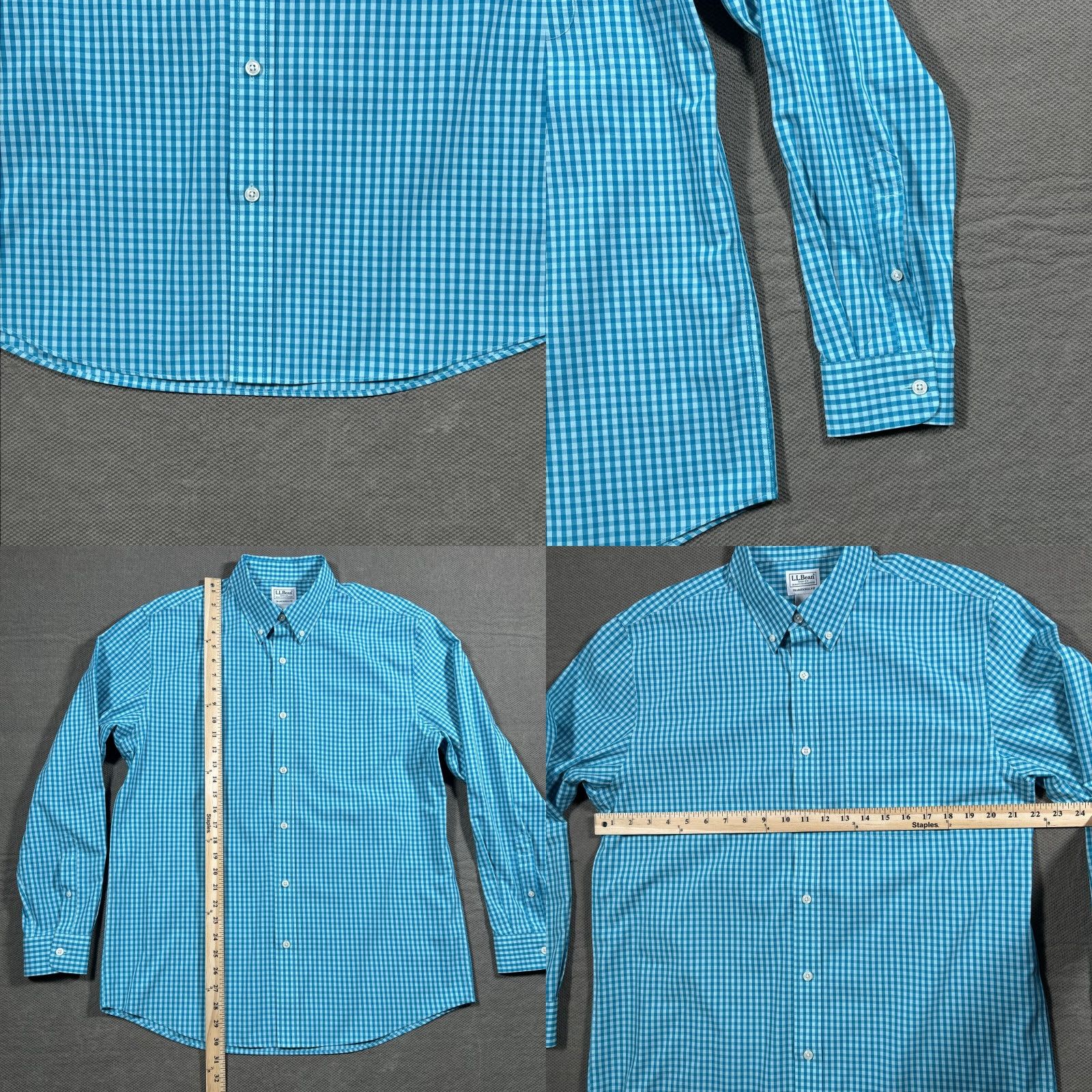 Vintage LL Bean Long Sleeve Button Down Traditional Fit Blue Plaid Shirt Mens M Reg Size US M / EU 48-50 / 2 - 8 Thumbnail