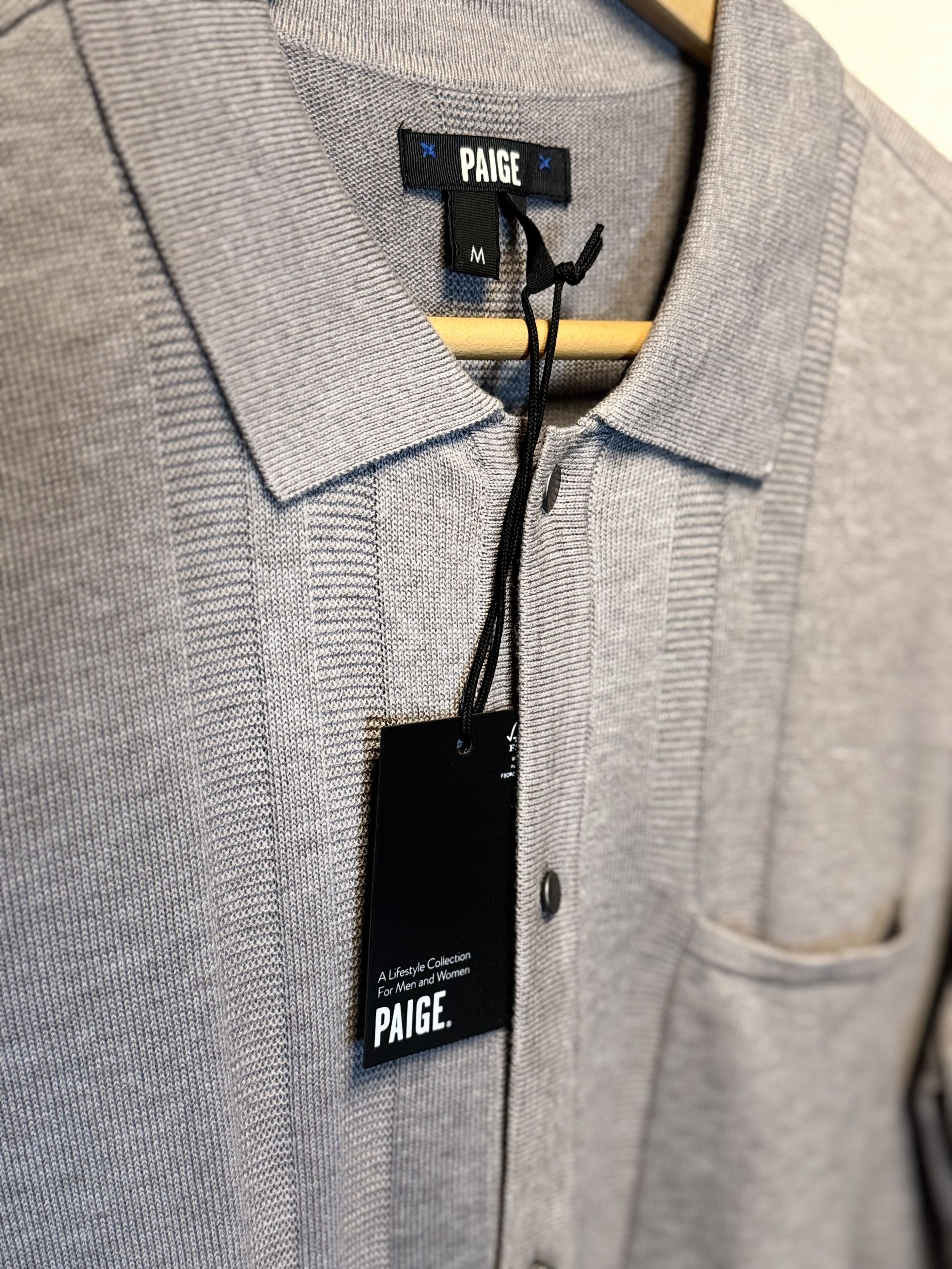 Paige Button Down Polo - Ribbed Detail