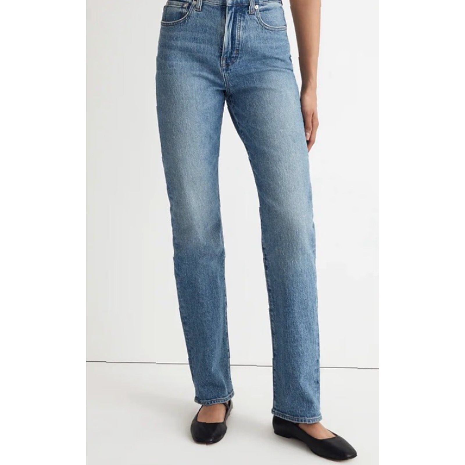 Madewell Madewell Petite 90s Straight Jeans Enmore Wash Size 32P Medium Wash Blue Womens Size 24" / US 00 / IT 34 - 6 Thumbnail