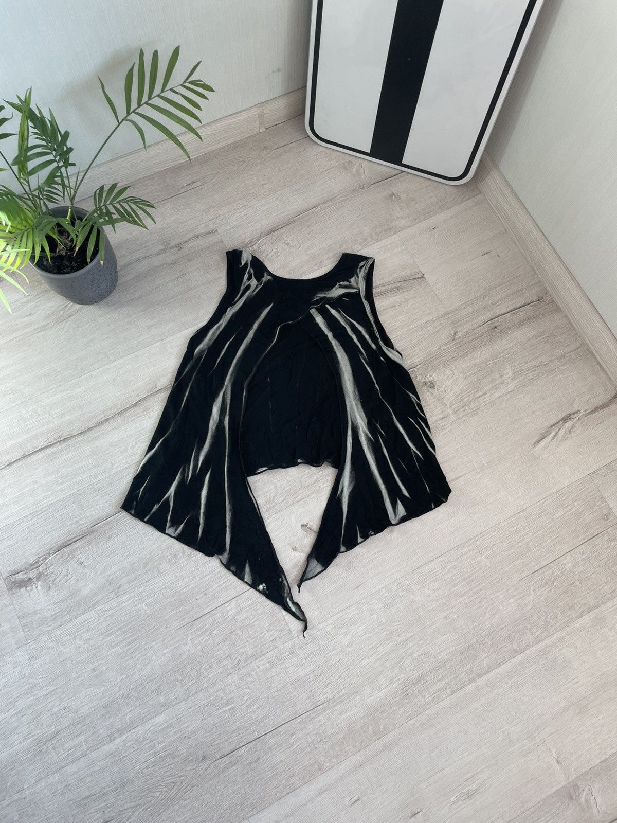 Vintage Vintage Y2k Black Tie Dye Open Back Tank Top Size S / US 4 / IT 40 - 2 Thumbnail
