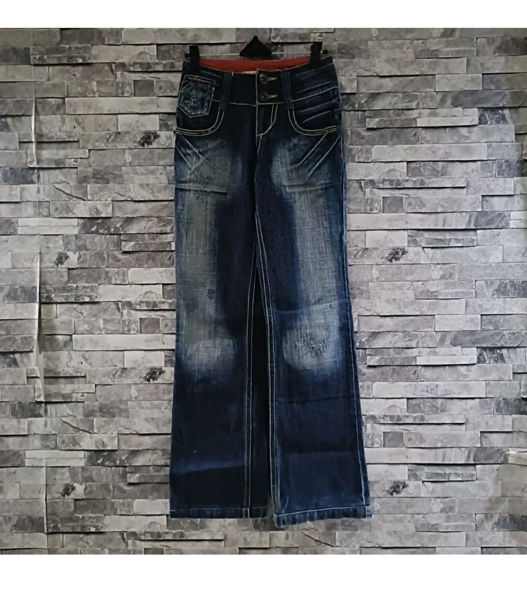 Japanese Brand Vintage red pepper Jenna low rise flare jeans Size 24" / US 00 / IT 34 - 3 Thumbnail