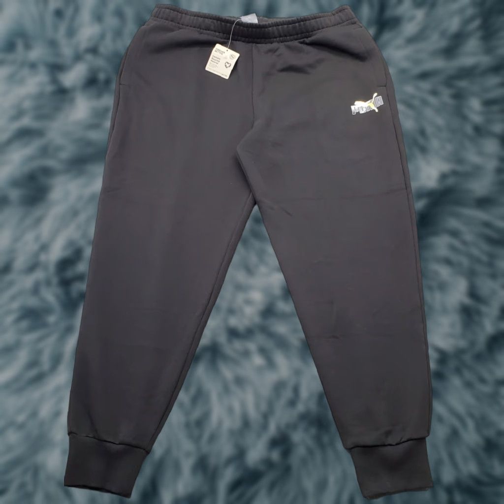 Puma Puma Essentials Logo Lab Sweatpants Mens XXL Black Athletic Elastic Waist Tapered Size US 39 - 1 Thumbnail