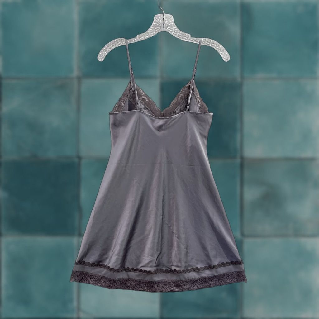 Victoria's Secret VINTAGE Victoria's Secret Slip Dress M Purple Satin Chemise Lingerie Size M / US 6-8 / IT 42-44 - 1 Thumbnail