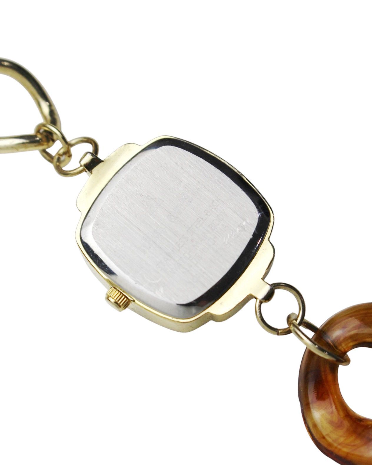 Japanese Brand NIKO AND AMBER RESIN & GOLD LINK CHAIN WATCH Size ONE SIZE - 4 Thumbnail