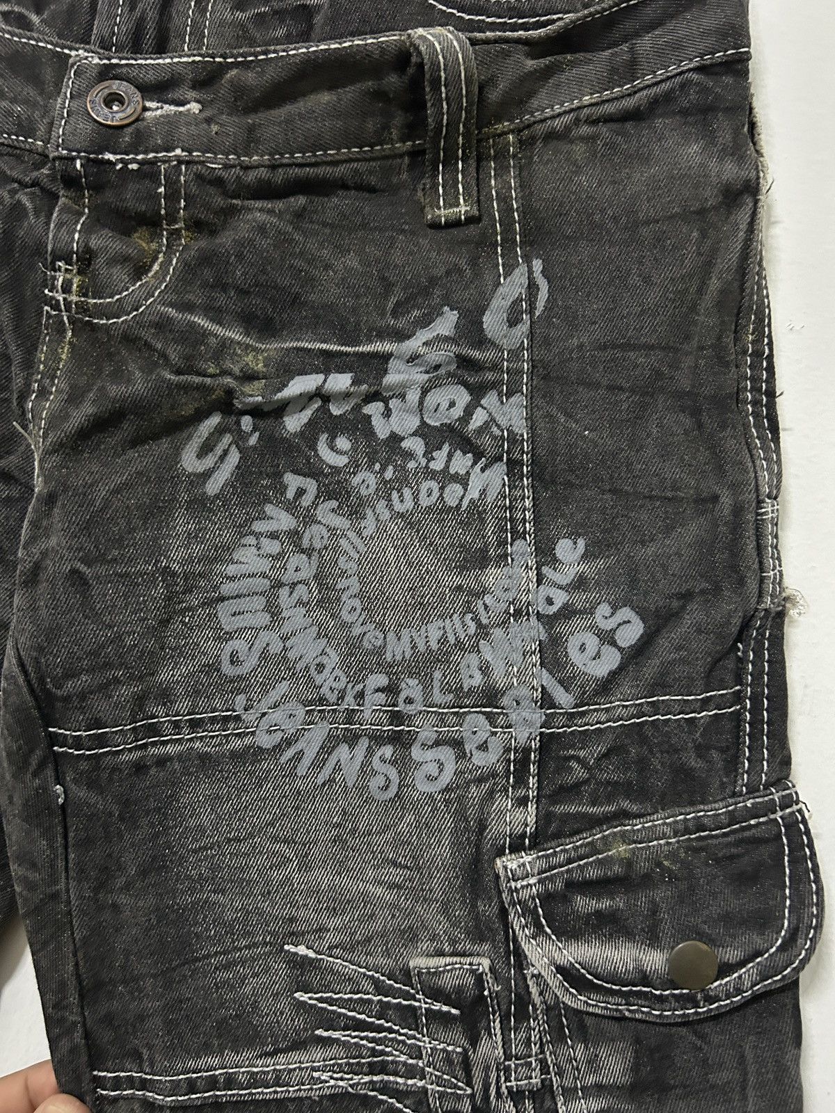 If Six Was Nine × Japanese Brand × Le Grande Bleu (L.G.B.) Vintage Japan Denim Cargo like PPFM Ifsixwasnine punk style Size US 31 - 6 Thumbnail