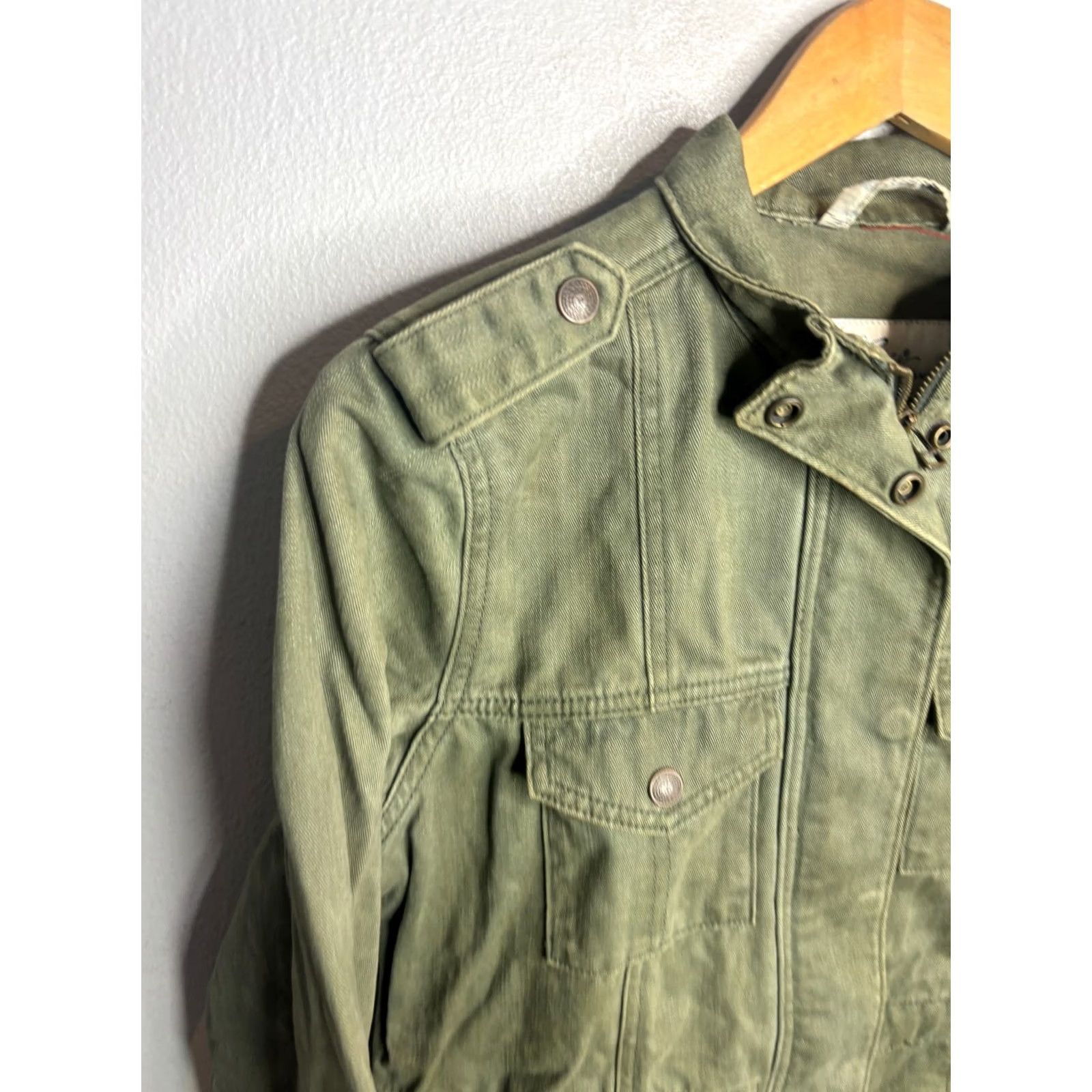 Levi's Levi's Jacket Womens Size Medium Green Utility Full Zip Snap On 5414 Size M / US 6-8 / IT 42-44 - 2 Thumbnail