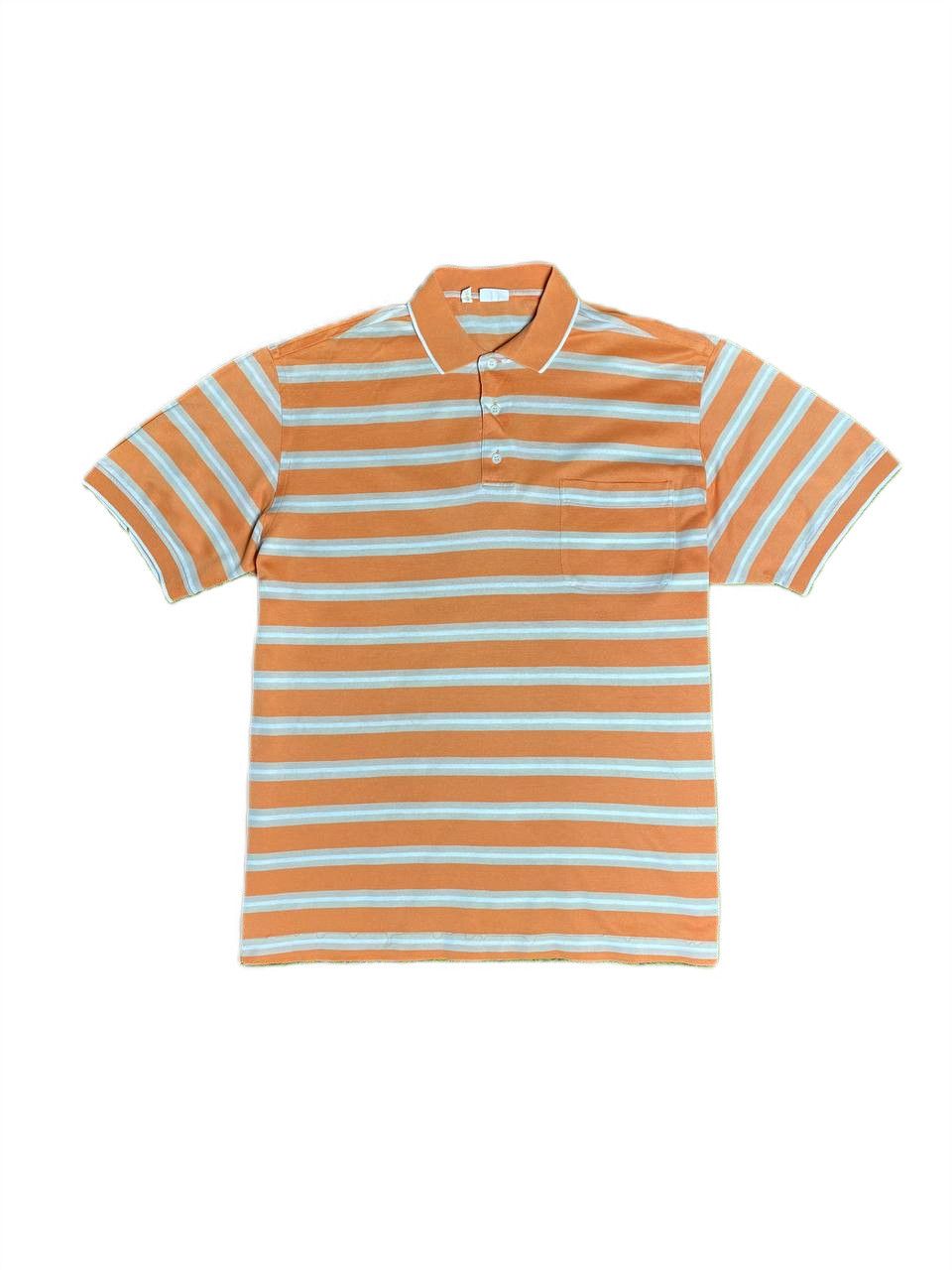 Brioni Brioni Classic Casual Logo Striped Cotton Polo T-Shirt Tee Size US XL / EU 56 / 4 - 1 Thumbnail