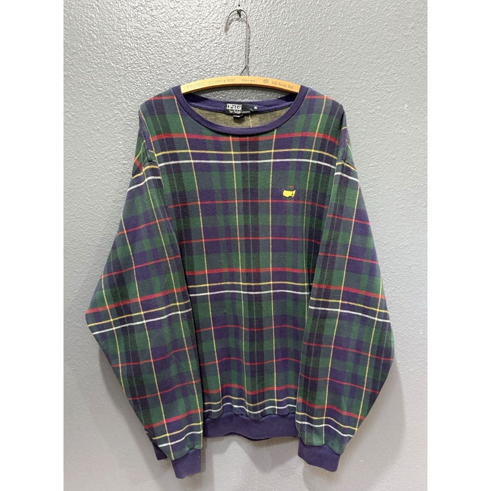 Polo Ralph Lauren VINTAGE Polo Ralph Lauren Sweatshirt XL Golf Plaid The Masters 90’s Mens Size US XL / EU 56 / 4 - 3 Thumbnail