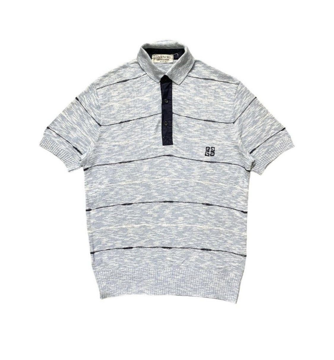image of Givenchy Polo Shirt Givency Gentleman Knit Gray in Grey, Men's (Size Medium)