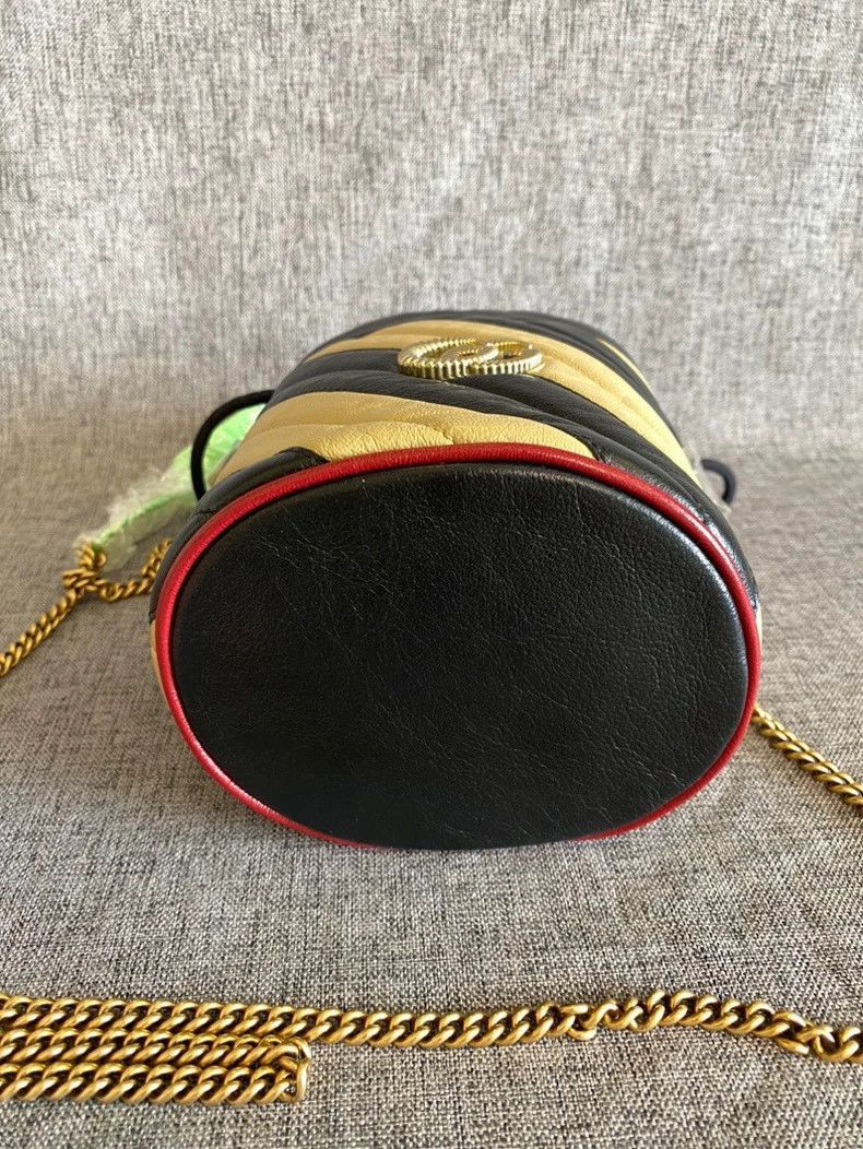 Gucci Gucci GG Marmont Colorblock Mini Bucket Bag-2506 Size ONE SIZE - 6 Thumbnail