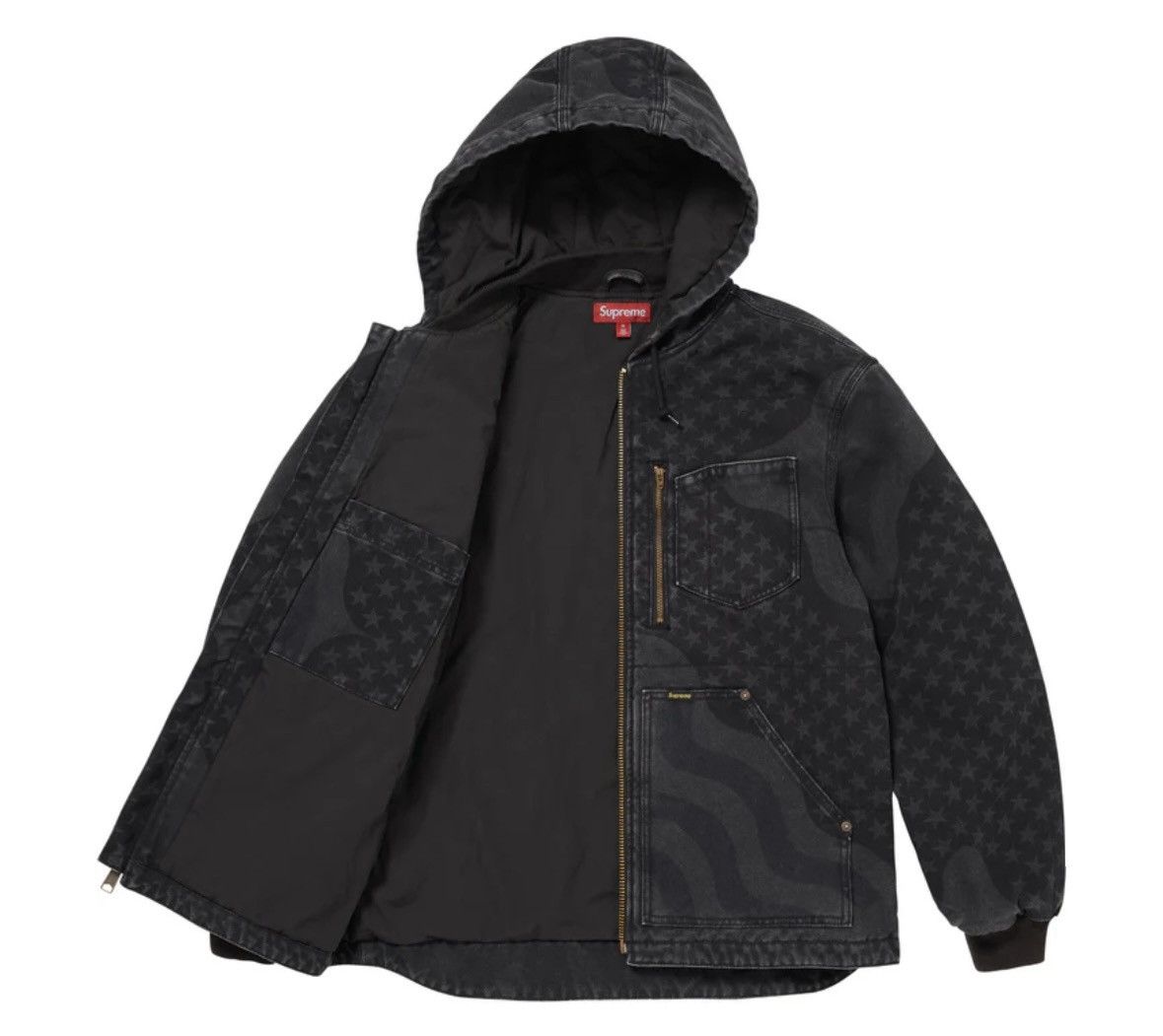 Supreme × Thrasher Supreme x Trasher Work Jacket Black | Grailed