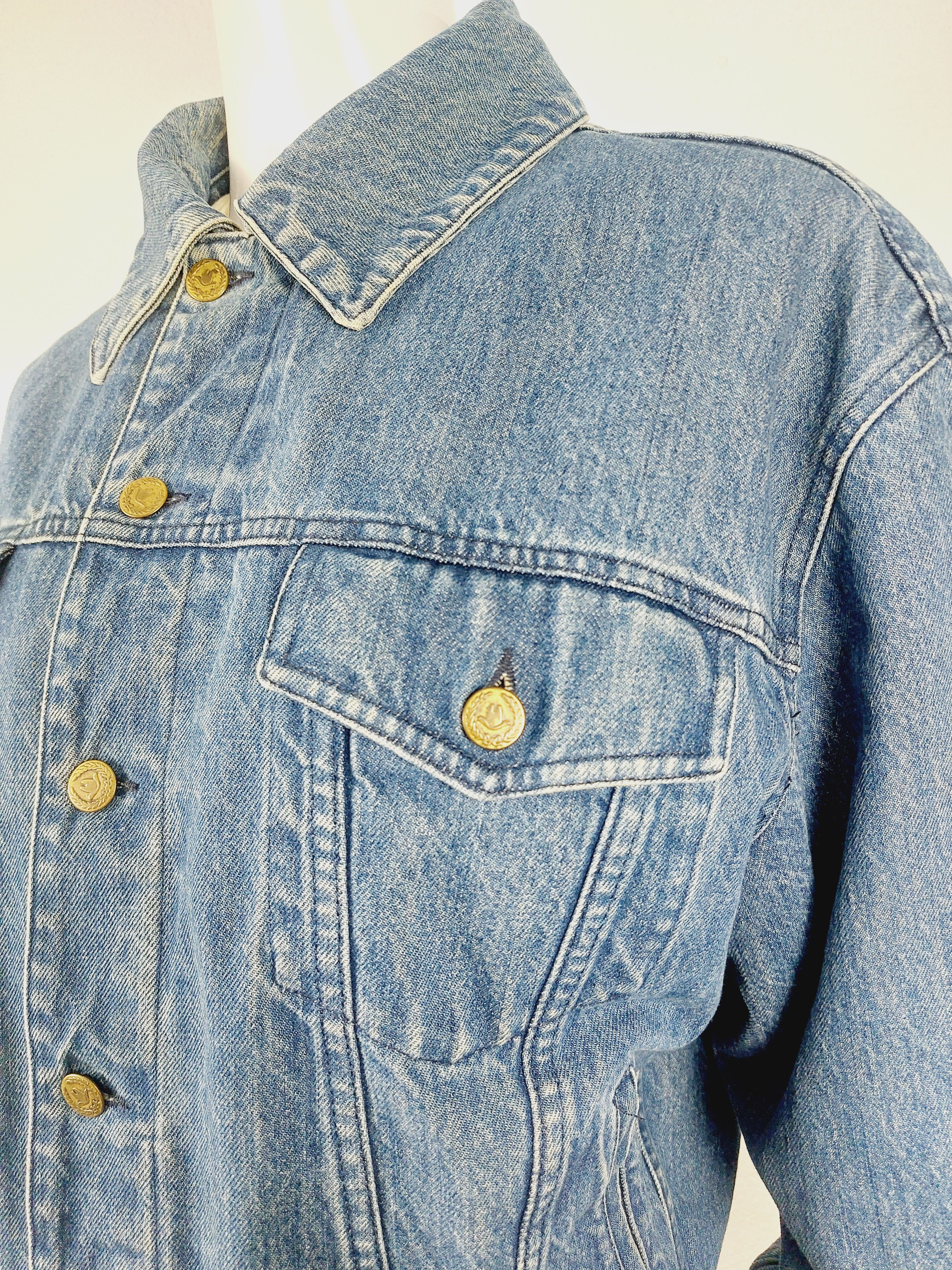 Moschino Moschino Jeans Handle With Care Denim Liner Jacket Size US M / EU 48-50 / 2 - 16 Thumbnail