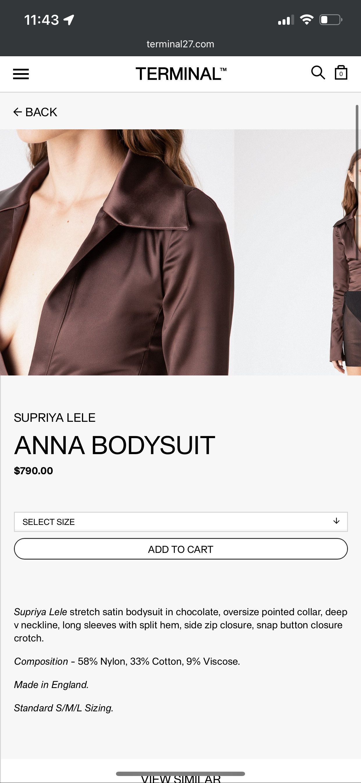 Other $790 NWT SUPRIYA LELE ANNA BODYSUIT Size S / US 4 / IT 40 - 5 Thumbnail