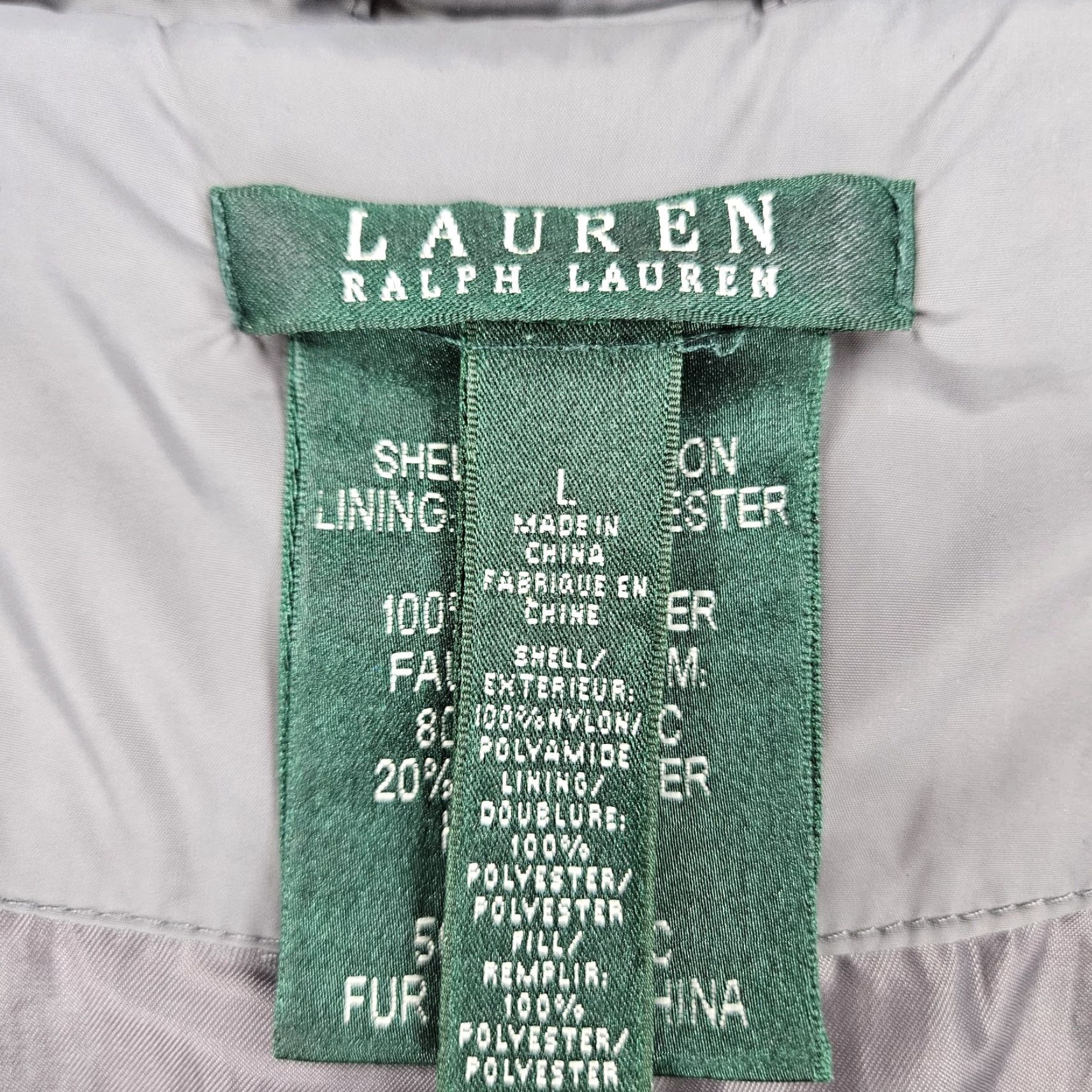 Ralph Lauren Lauren Ralph Lauren Grey Insulated Zip Parka Puffer Jacket Long Coat Large L Mens? (Wait) Size L / US 10 / IT 46 - 3 Thumbnail