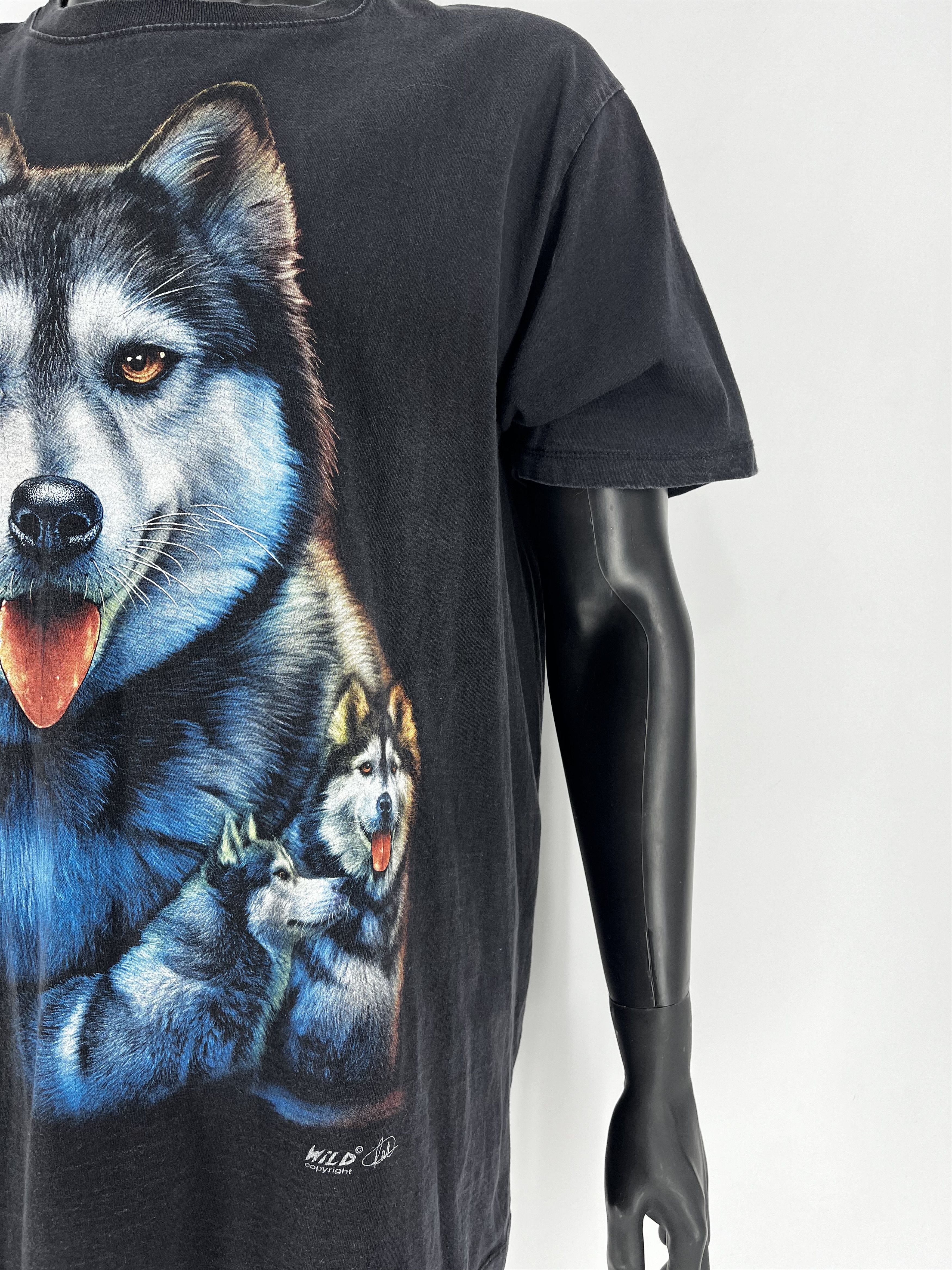 Vintage Vintage 90s Wolf Face Boxy Fit Tee Toys Rock Spiral XLize M Size US XL / EU 56 / 4 - 7 Thumbnail