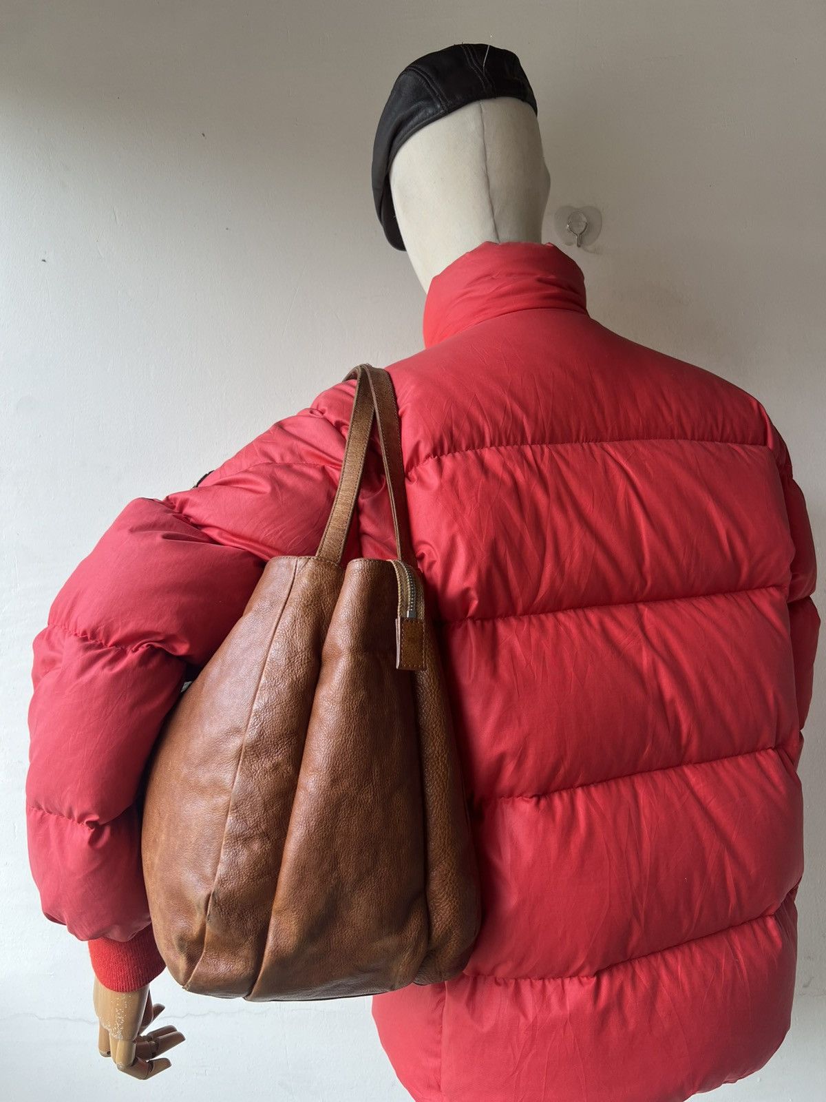 Leather 2000s Yohji Yamamoto Y’saccs Faded Patina Leather Bag Size ONE SIZE - 7 Thumbnail