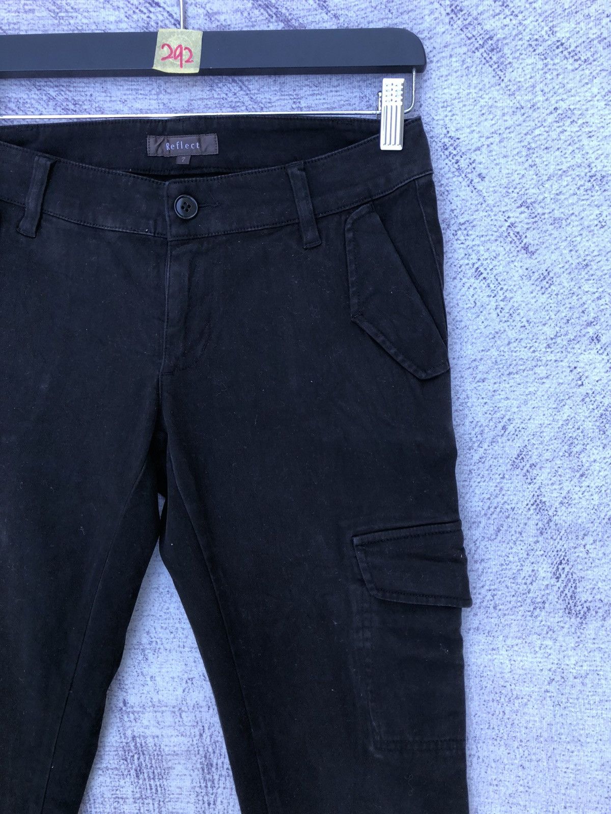 Japanese Brand Black Trousers Cargo Pants Skinny Fit Multipocket Size US 28 / EU 44 - 4 Thumbnail