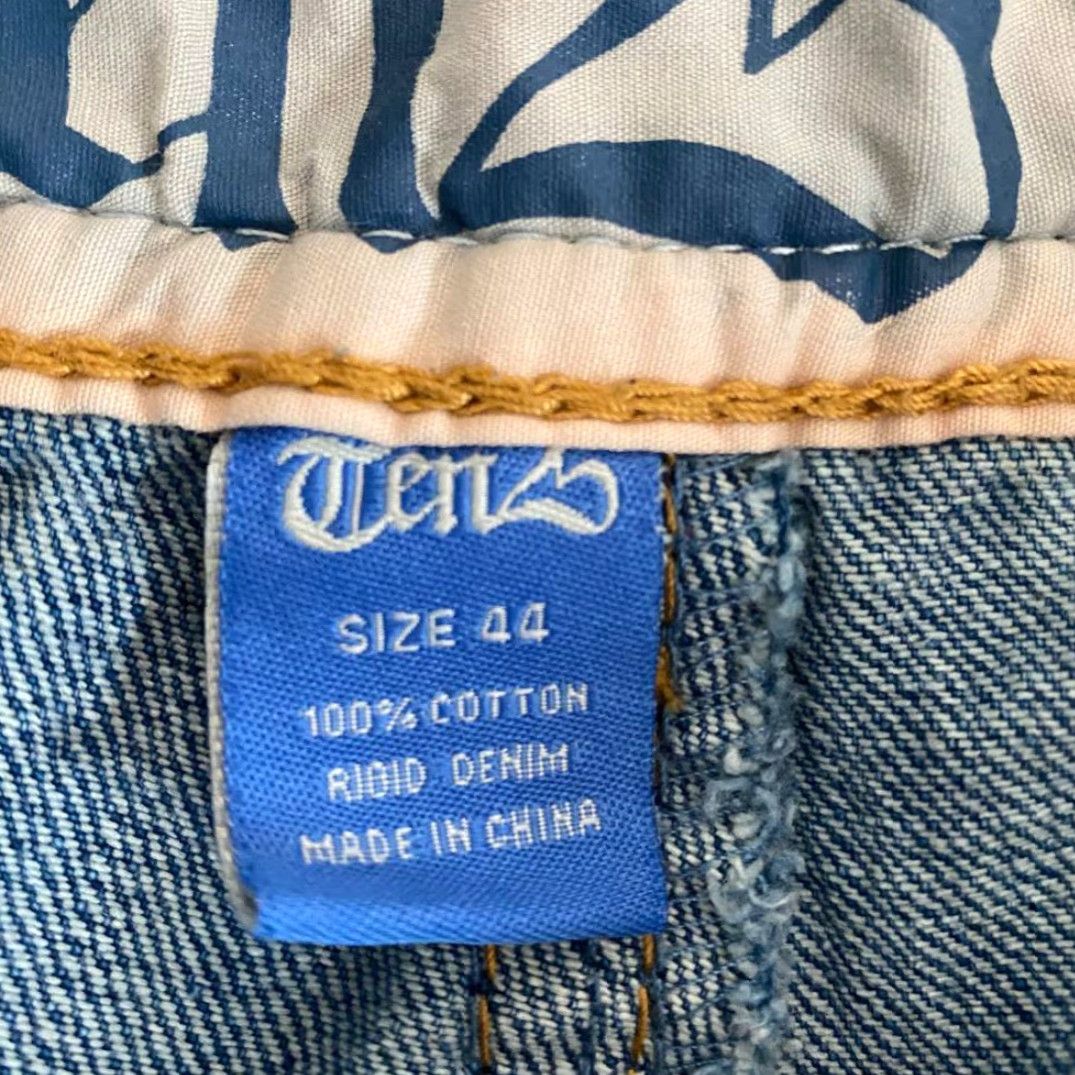 Vintage Ten25 Womens High Rise Straight Leg Distressed Blue Jeans Medium Wash Size 30" / US 8 / IT 44 - 3 Thumbnail