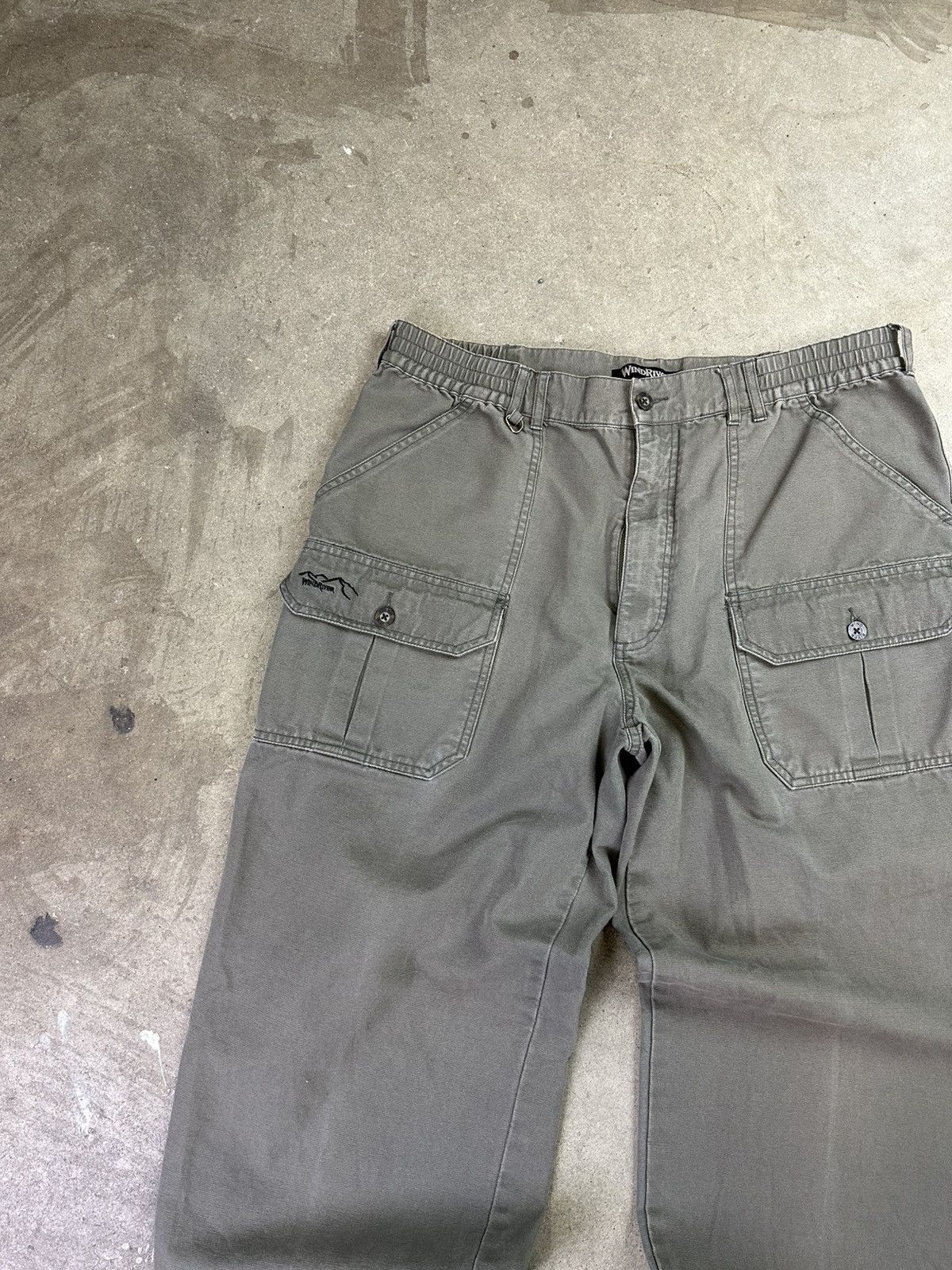 Windriver Vintage Tactical Cargo Pants Olive Baggy Trousers Windriver Size US 35 - 2 Thumbnail