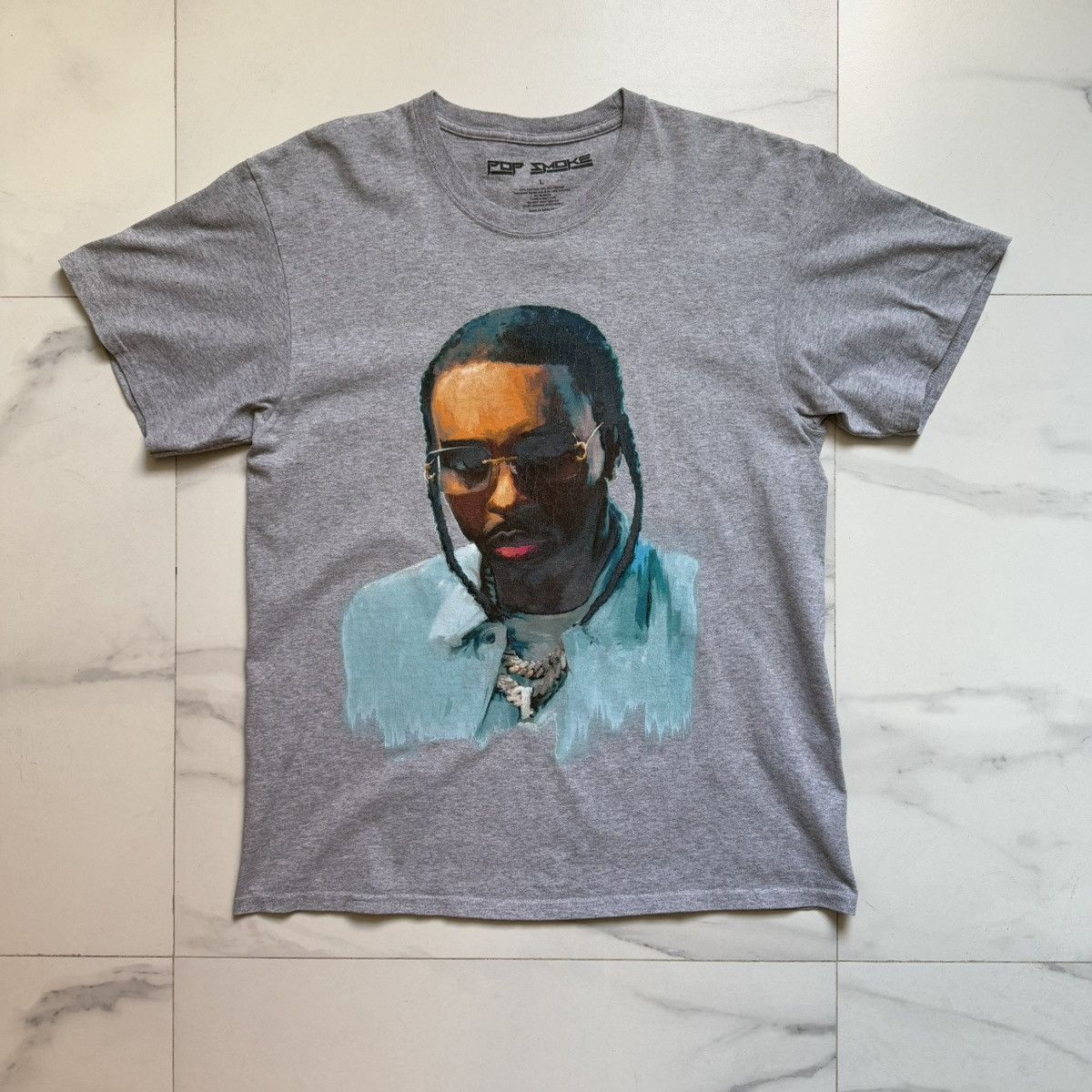 Rap Tees × Vintage Pop Smoke Official T-Shirt Size US L / EU 52-54 / 3 - 2 Thumbnail
