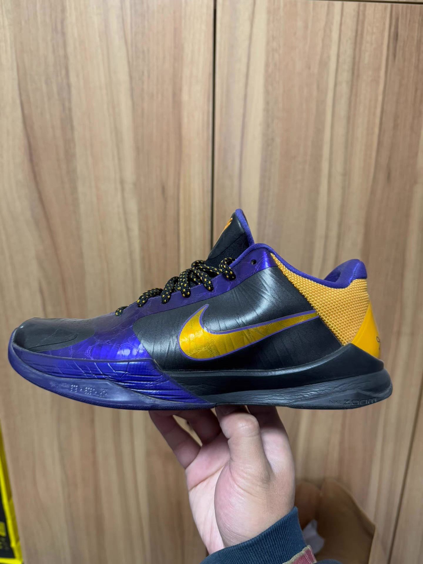 Nike Nike Kobe 5 (ZK5) Lakers Purple & Gold colorway Ｑ20 Size US 7.5 / EU 40-41 - 1 Thumbnail
