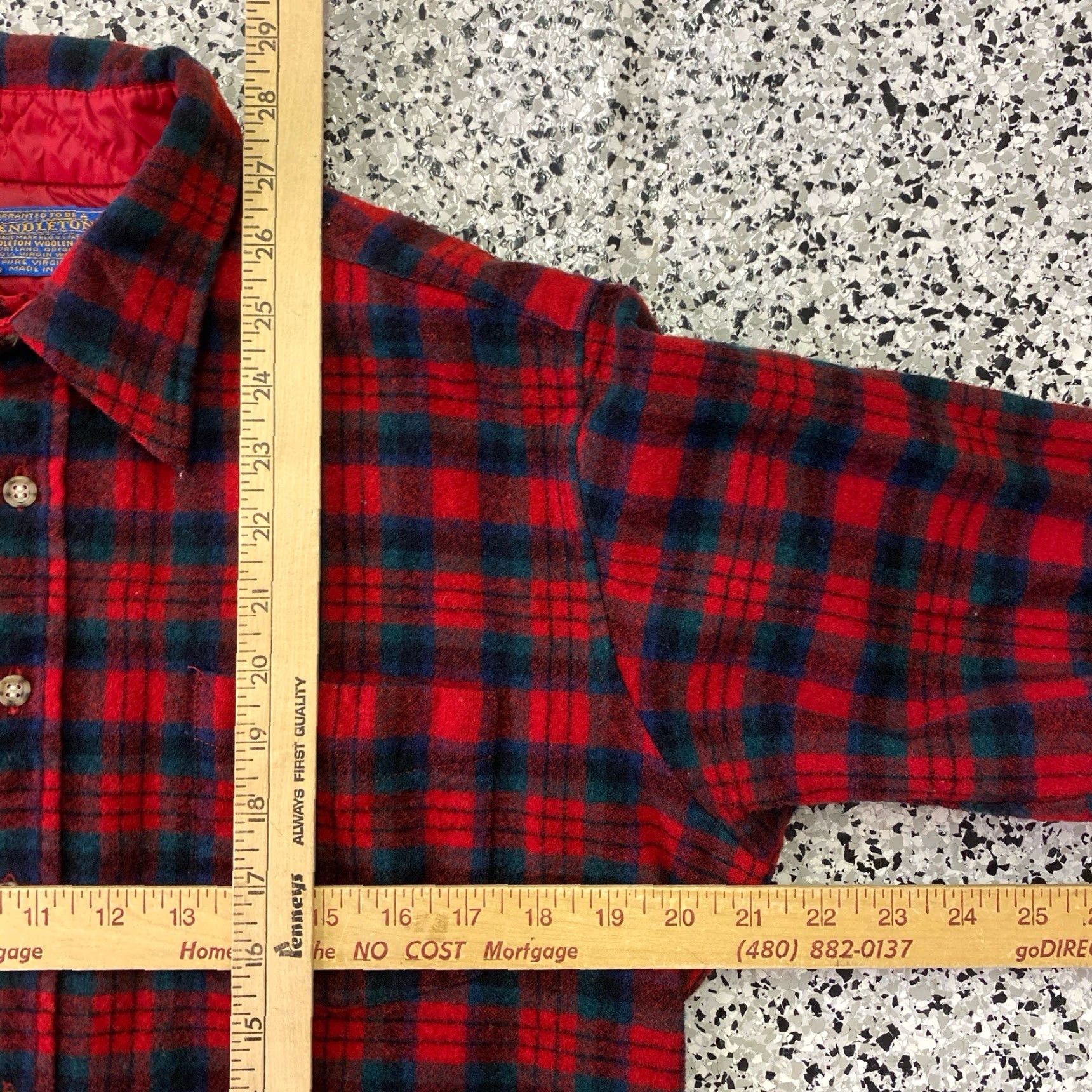 Pendleton VINTAGE Pendleton Wool Flannel Shirt Red Plaid Men L Button-Up Casual Workwear 70s USA Mens Size US L / EU 52-54 / 3 - 3 Thumbnail