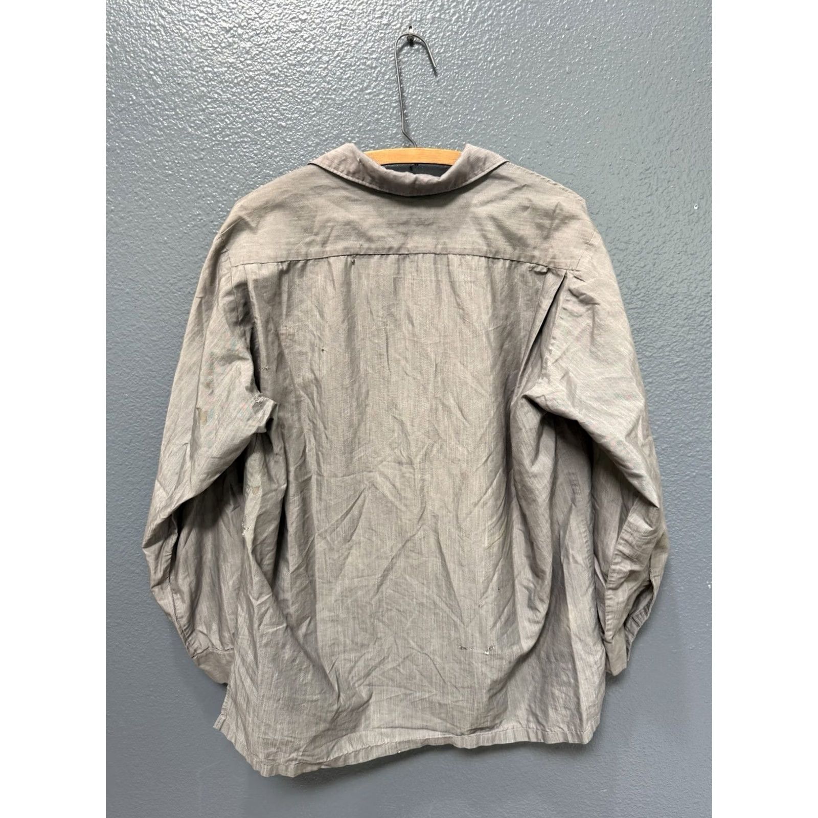 McGregor VINTAGE McGregor Shirt Gray Cotton Loop Collar Men’s Button Front Medium 1950s Rockabilly Mens Size US M / EU 48-50 / 2 - 6 Thumbnail