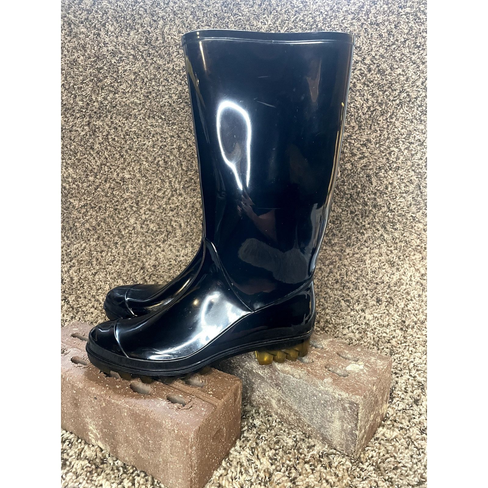 Coach Coach Rubber Waterproof Rain Boots Glossy Black Women Size 7 Size US 7 / EU 40 - 4 Thumbnail