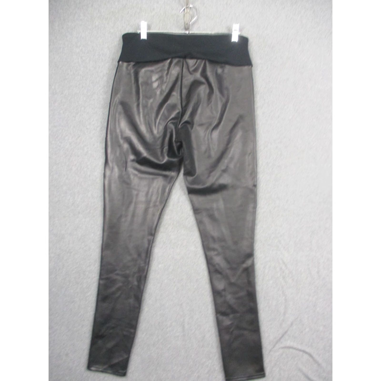 Spanx Spanx Assets Leggings Womens XL Black Faux Leather High Rise Shaping Ankle Size 40" / US 18 - 6 Thumbnail