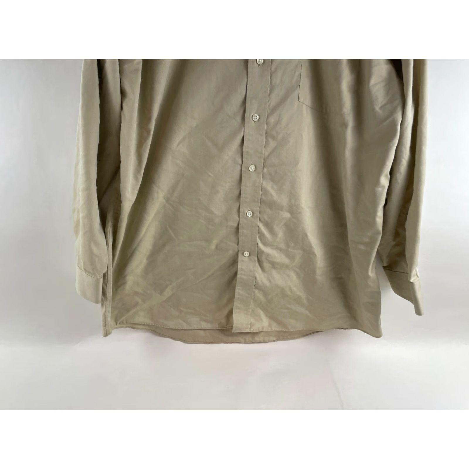 Stafford Stafford Shirt Men 17 34-35 Tan Button-Down Long Sleeve Pocket Oxford Shirt Size US XL / EU 56 / 4 - 4 Thumbnail