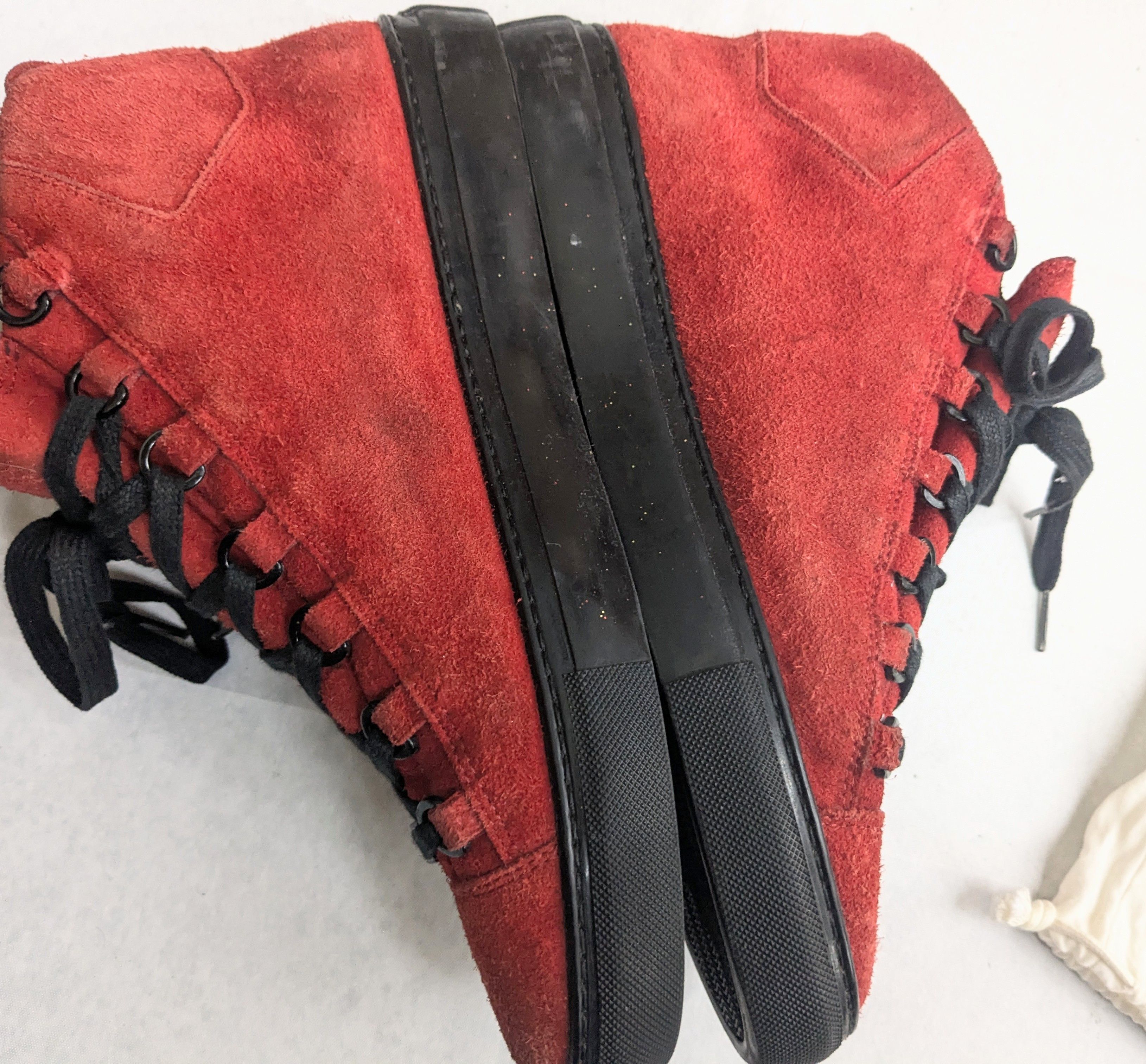 Balenciaga Balenciaga Arena Red Suede 10 High Tops Black Size US 10 / EU 43 - 6 Thumbnail