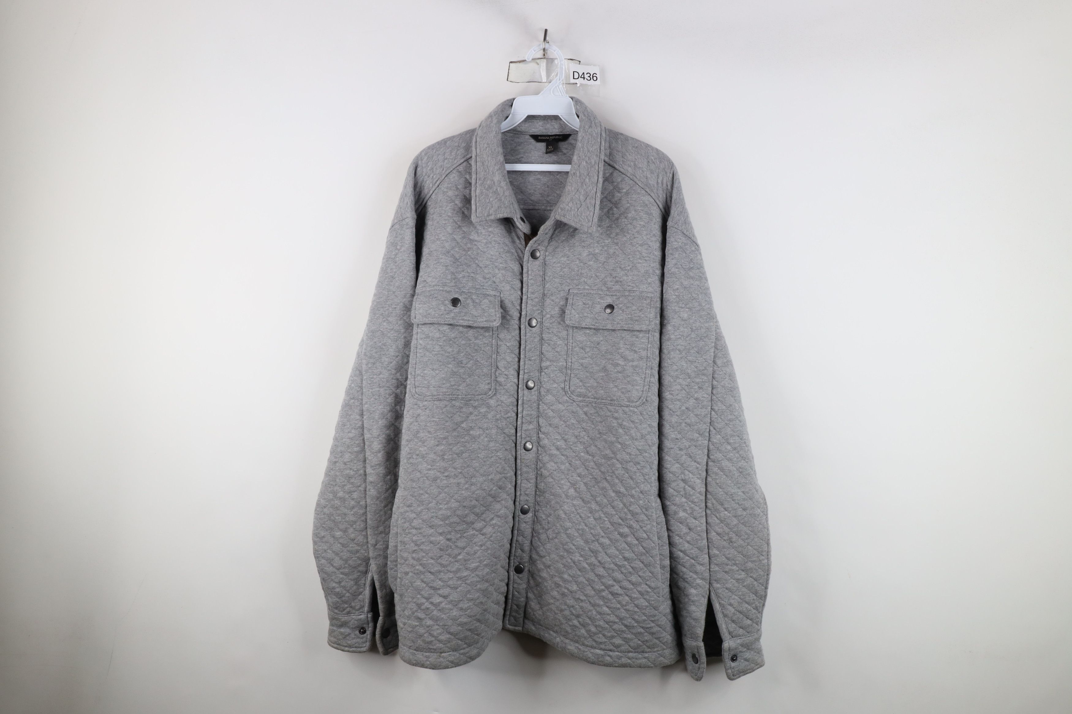 Banana Republic × Vintage Banana Republic Quilted Snap Button Shirt Jacket Jac Shirt Size US XL / EU 56 / 4 - 1 Thumbnail