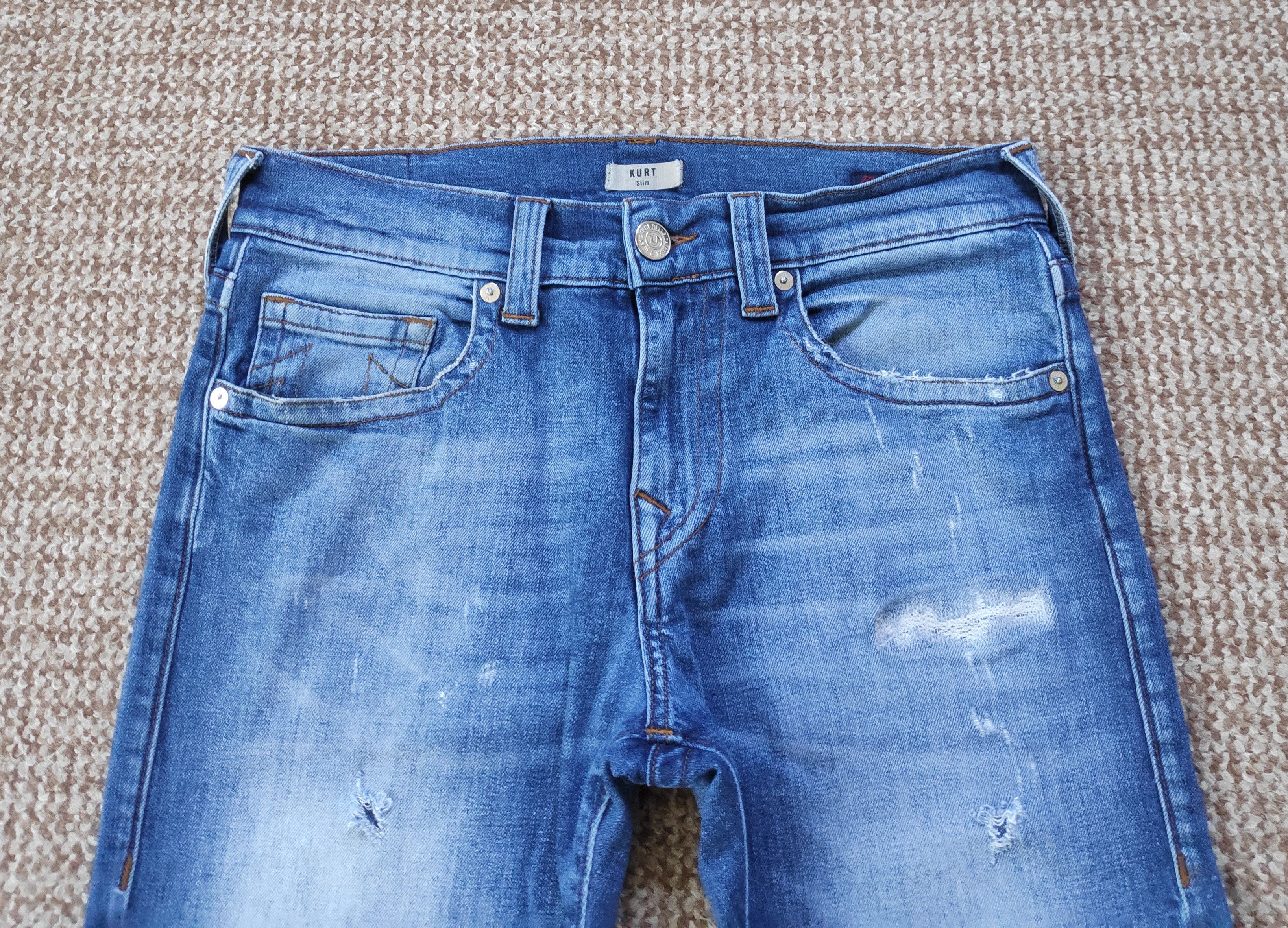 True Religion True Religion Kurt Slim Denim Jeans Distressed made in Italy Size US 32 / EU 48 - 8 Thumbnail