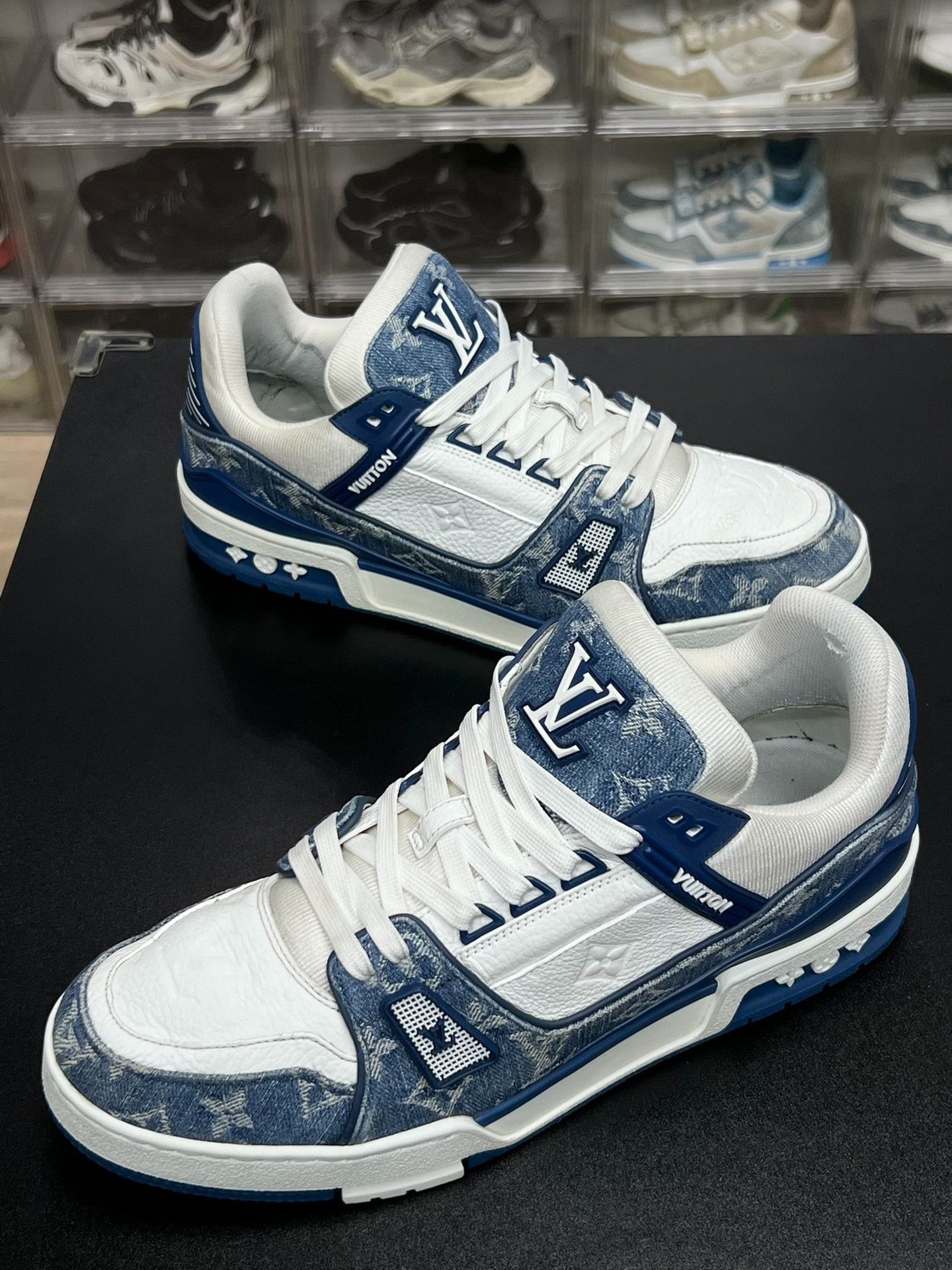 Louis Vuitton Louis Vuitton Training Denim Blue Lowtop Sneakers 10 Men Size US 10 / EU 43 - 1 Thumbnail