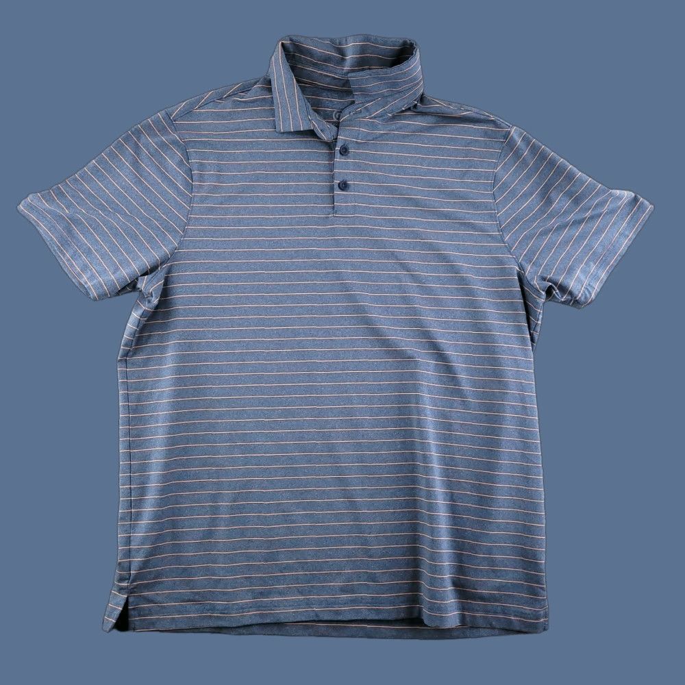 Champion Champion Shirt Polo Men XL Striped Blue Orange Collar Golf Breathable Convienient Performance Size US XL / EU 56 / 4 - 1 Thumbnail
