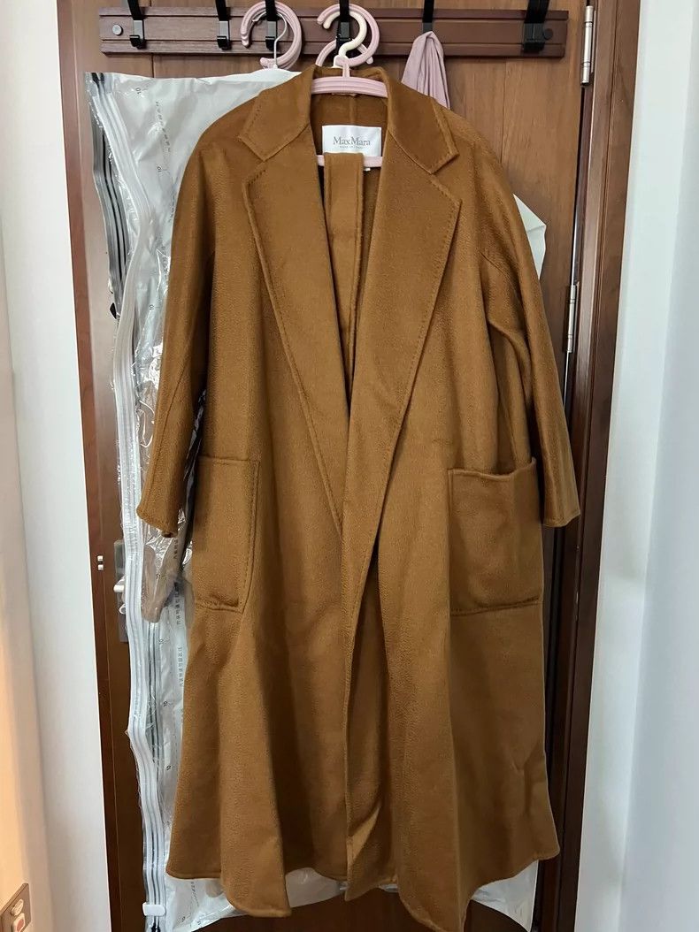 Max Mara Max Mara Water ripple cashmere coat caramel color Size S / US 4 / IT 40 - 1 Thumbnail