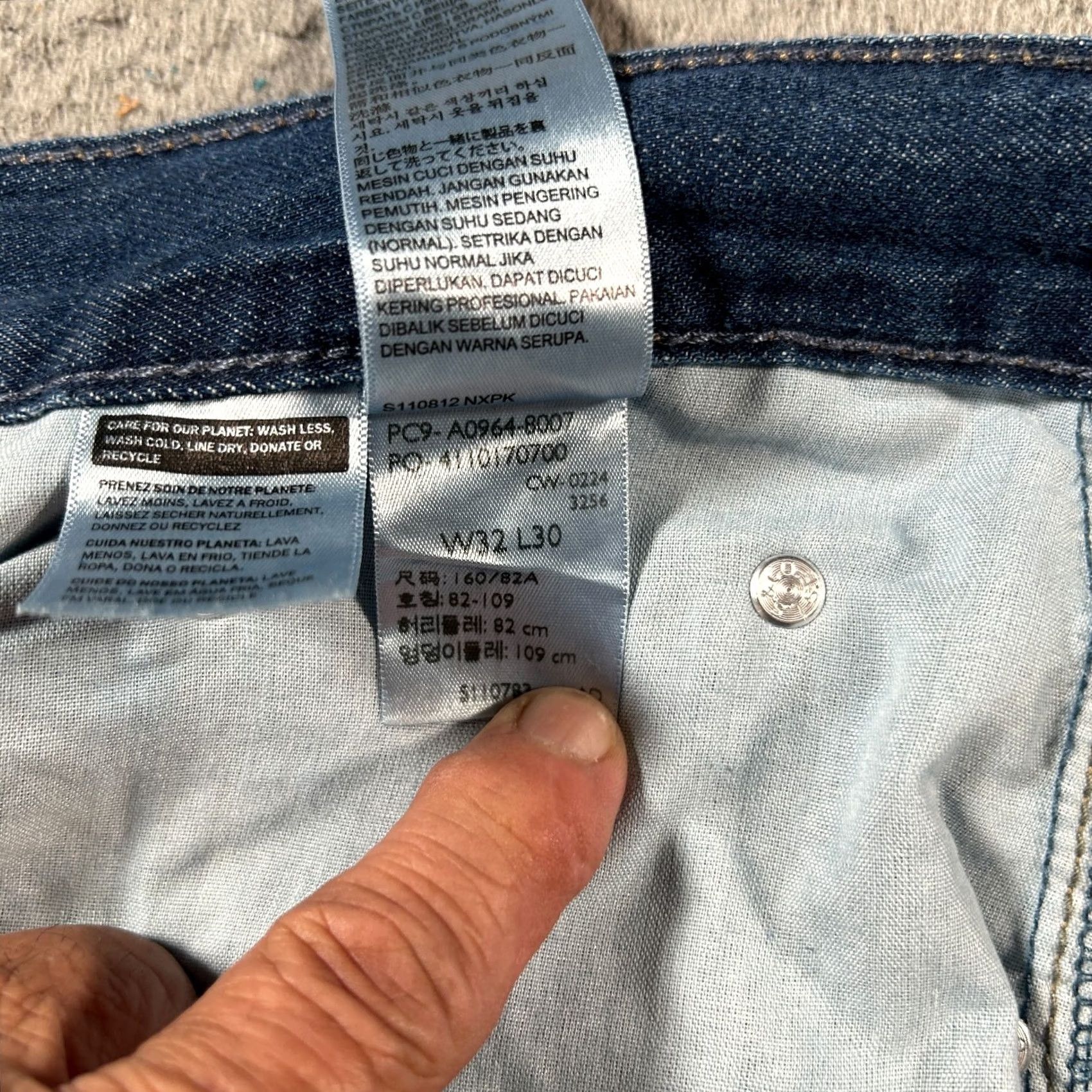 Levi's Levi's Jeans Mens 32 Jeans Blue Levi's Mens Blue Denim Stretch High Rise Straight Leg Size US 32 / EU 48 - 3 Thumbnail