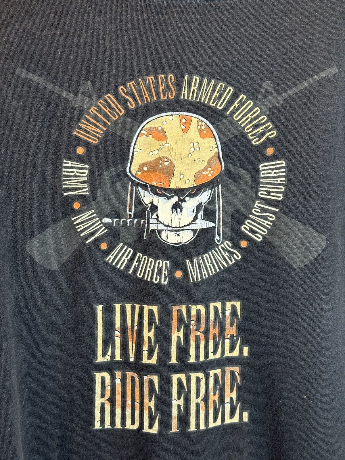 Harley Davidson *RARE* Vintage Harley Davidson Live Free Ride Free T-Shirt Size US L / EU 52-54 / 3 - 3 Thumbnail