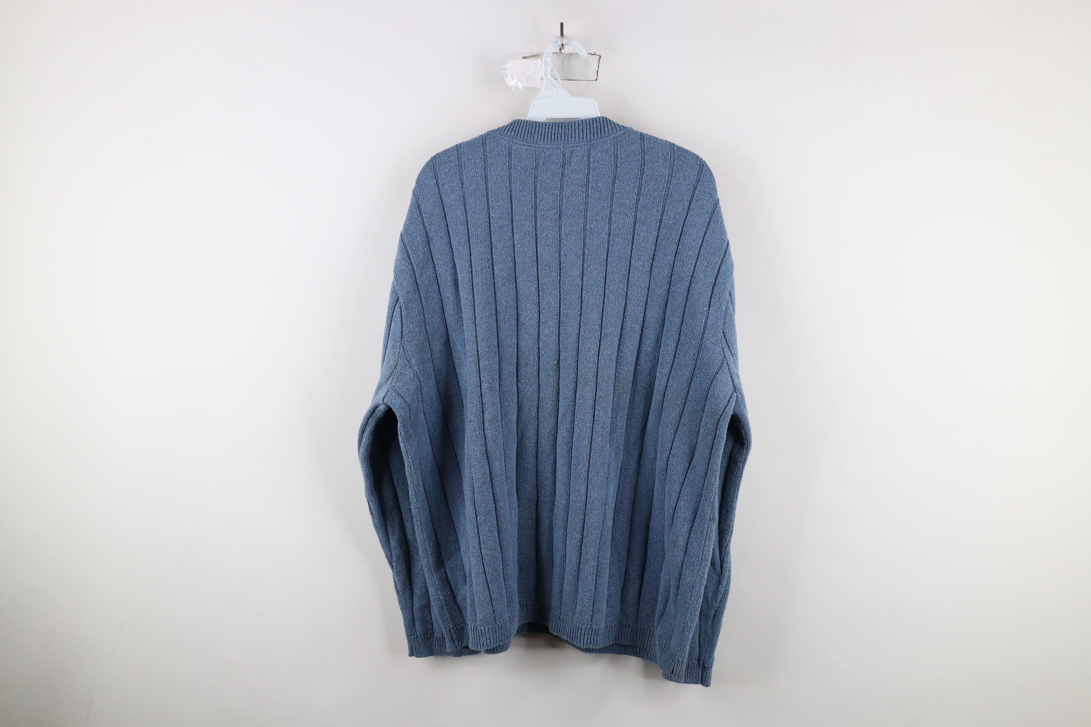 Vintage Vintage 90s Streetwear Ribbed Knit Henley Pullover Sweater Size US XXL / EU 58 / 5 - 8 Thumbnail