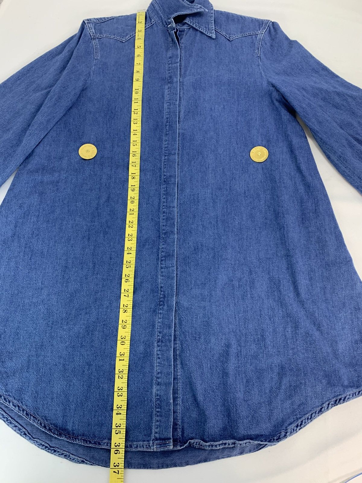 Maison Margiela MM6 Maison Margiela Paris Denim Shirt Button Front Dress Size L / US 10 / IT 46 - 14 Thumbnail