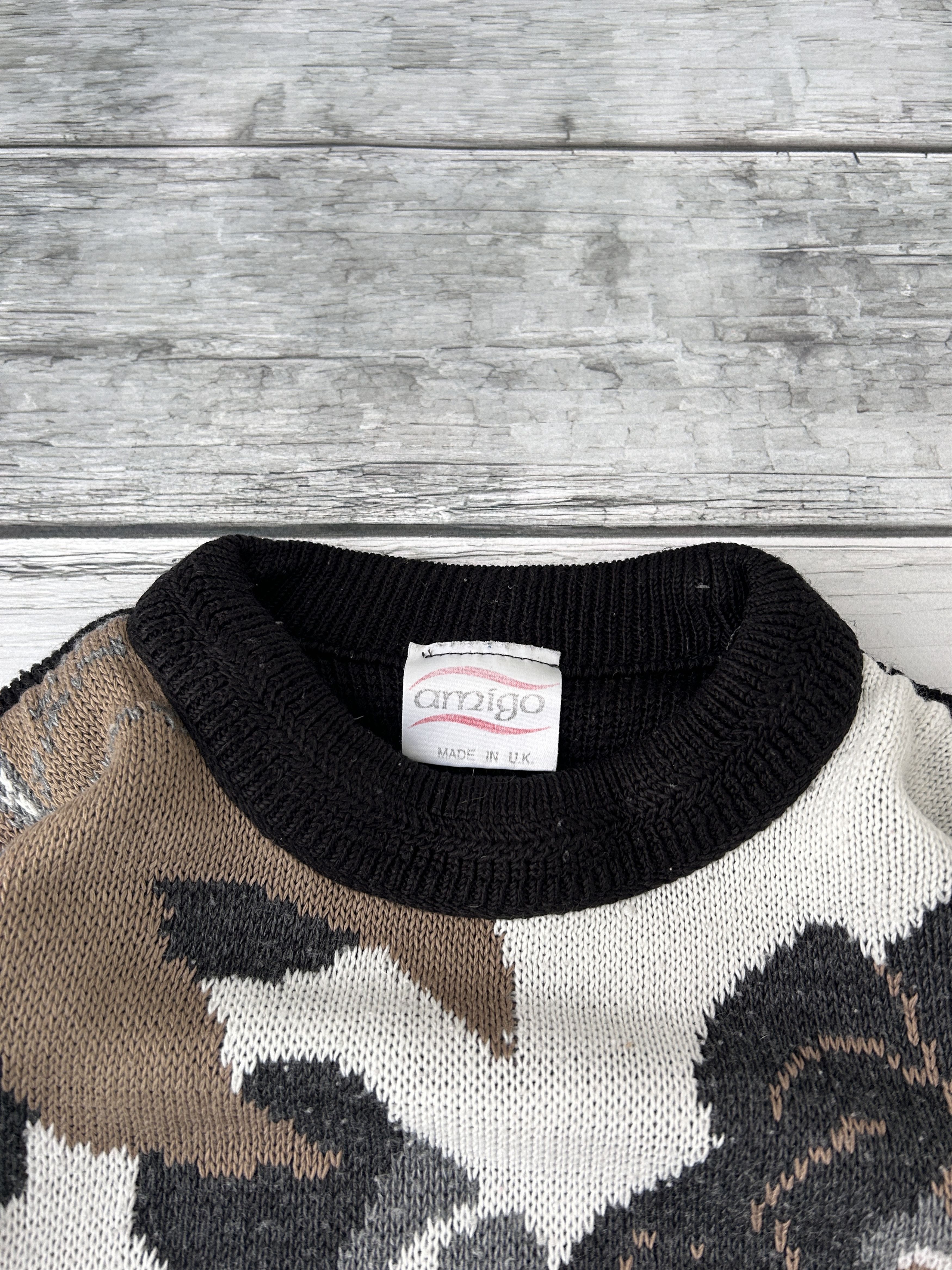 Japanese Brand × Vintage Vintage Y2K Art Sweater Mohair Streetwear Kanye Travis Size US M / EU 48-50 / 2 - 4 Thumbnail